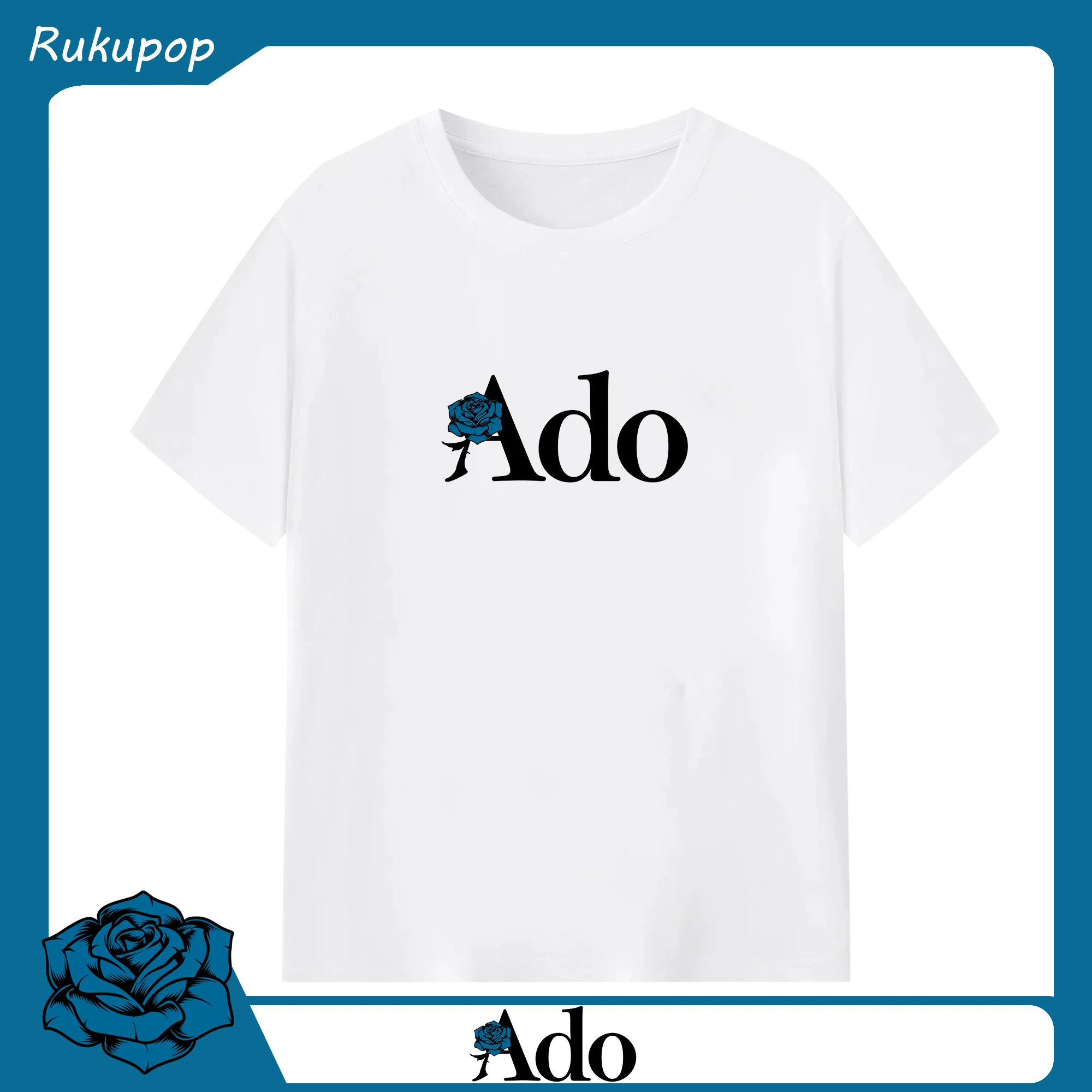 Adoアド応援 - 綿100％ 半袖Tシャツ ・ フロントプリント ・ 快適 通気性 ・ 日常使い 散歩 スポーツ用