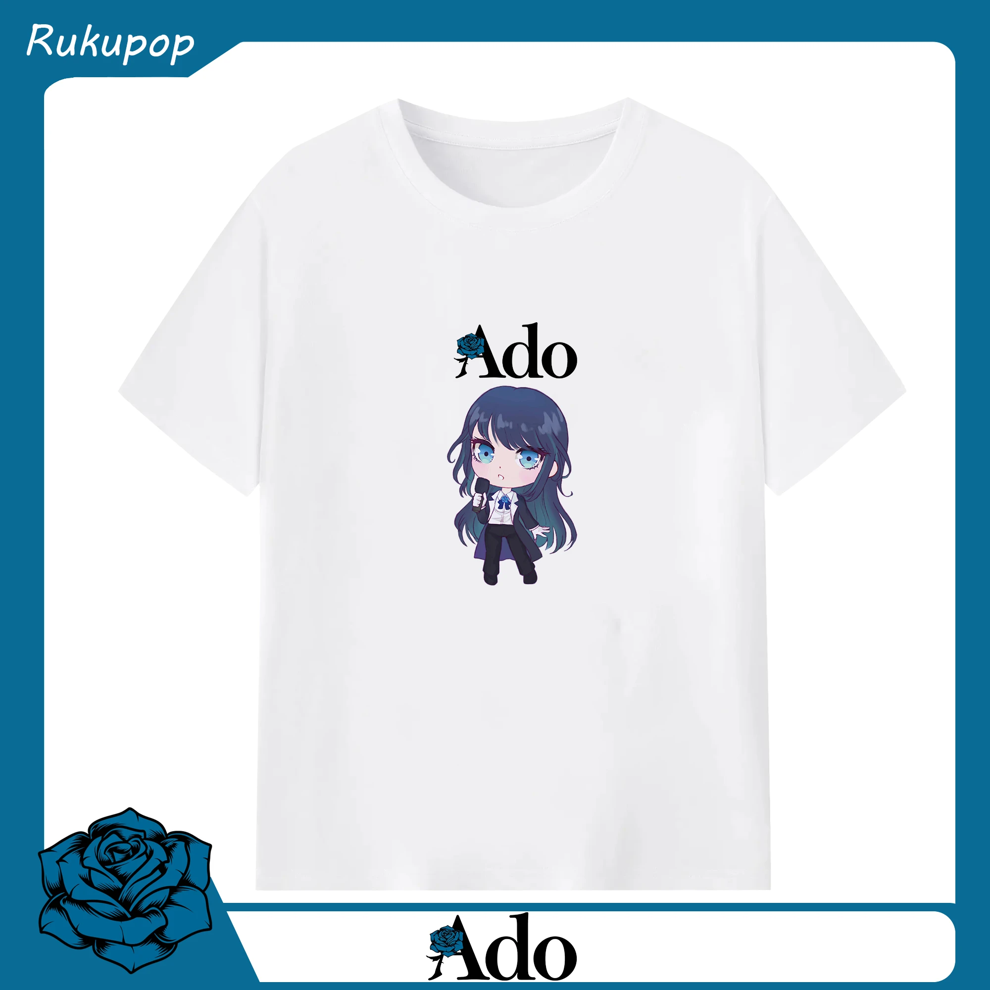 Adoアド可愛いスタイル - 綿100％ 半袖Tシャツ ・ フロントプリント ・ 快適 通気性 ・ 日常使い 散歩 スポーツ用
