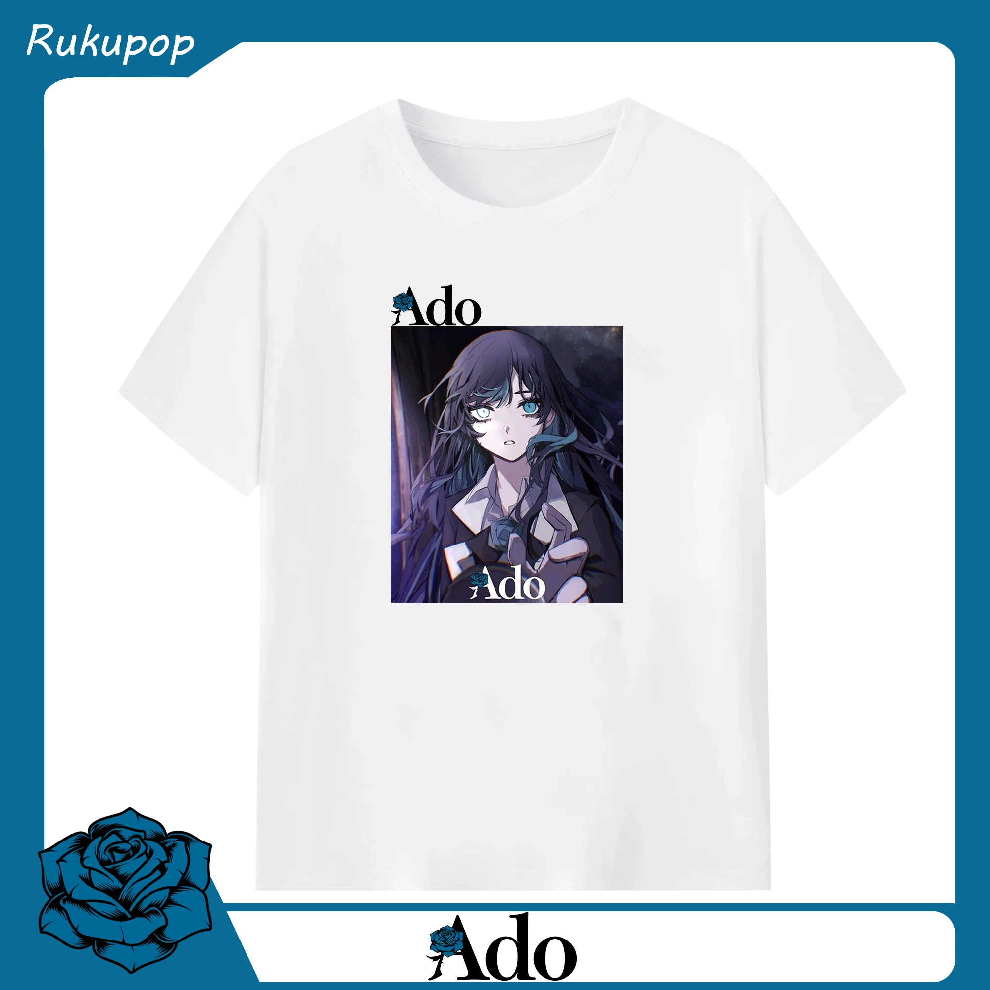 Adoアド応援 - 綿100％ 半袖Tシャツ ・ フロントプリント ・ 快適 通気性 ・ 日常使い 散歩 スポーツ用