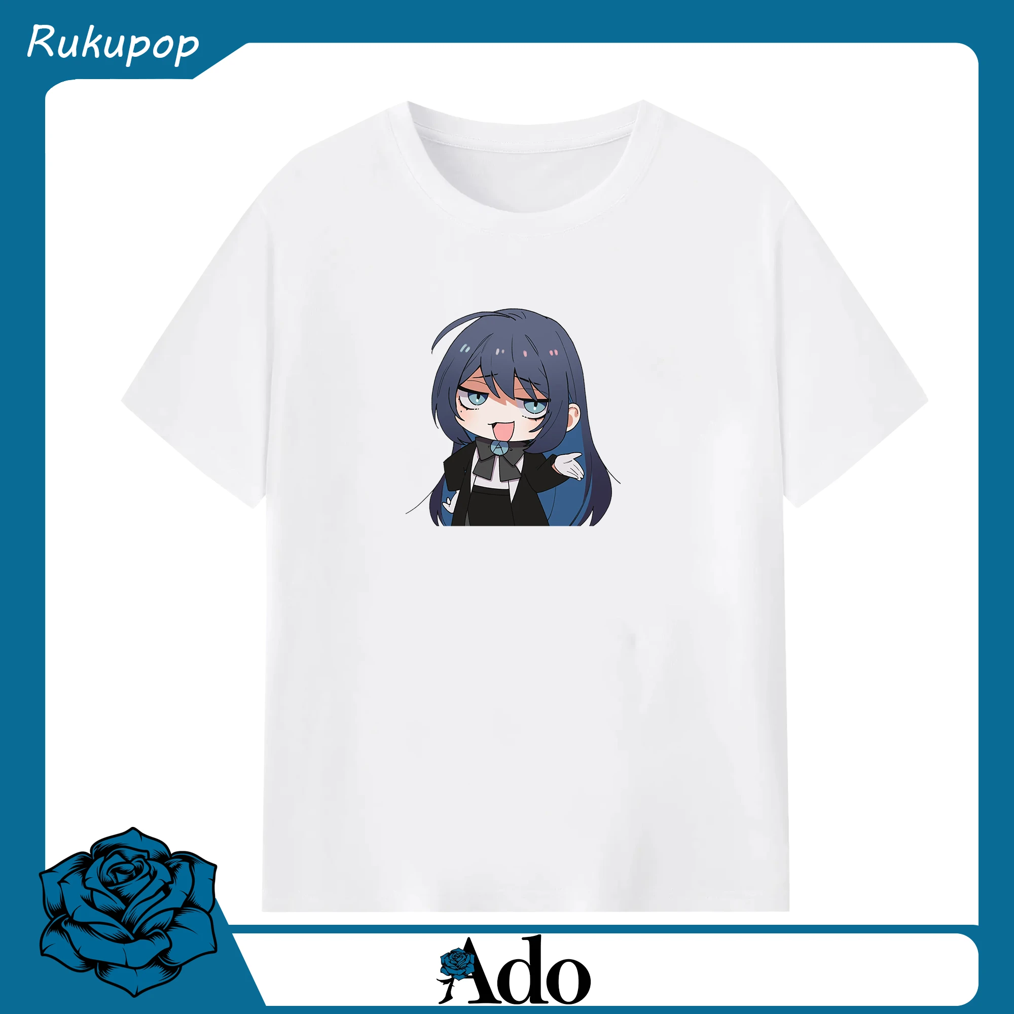 Adoアドラフなスタイル - 綿100％ 半袖Tシャツ ・ フロントプリント ・ 快適 通気性 ・ 日常使い 散歩 スポーツ用