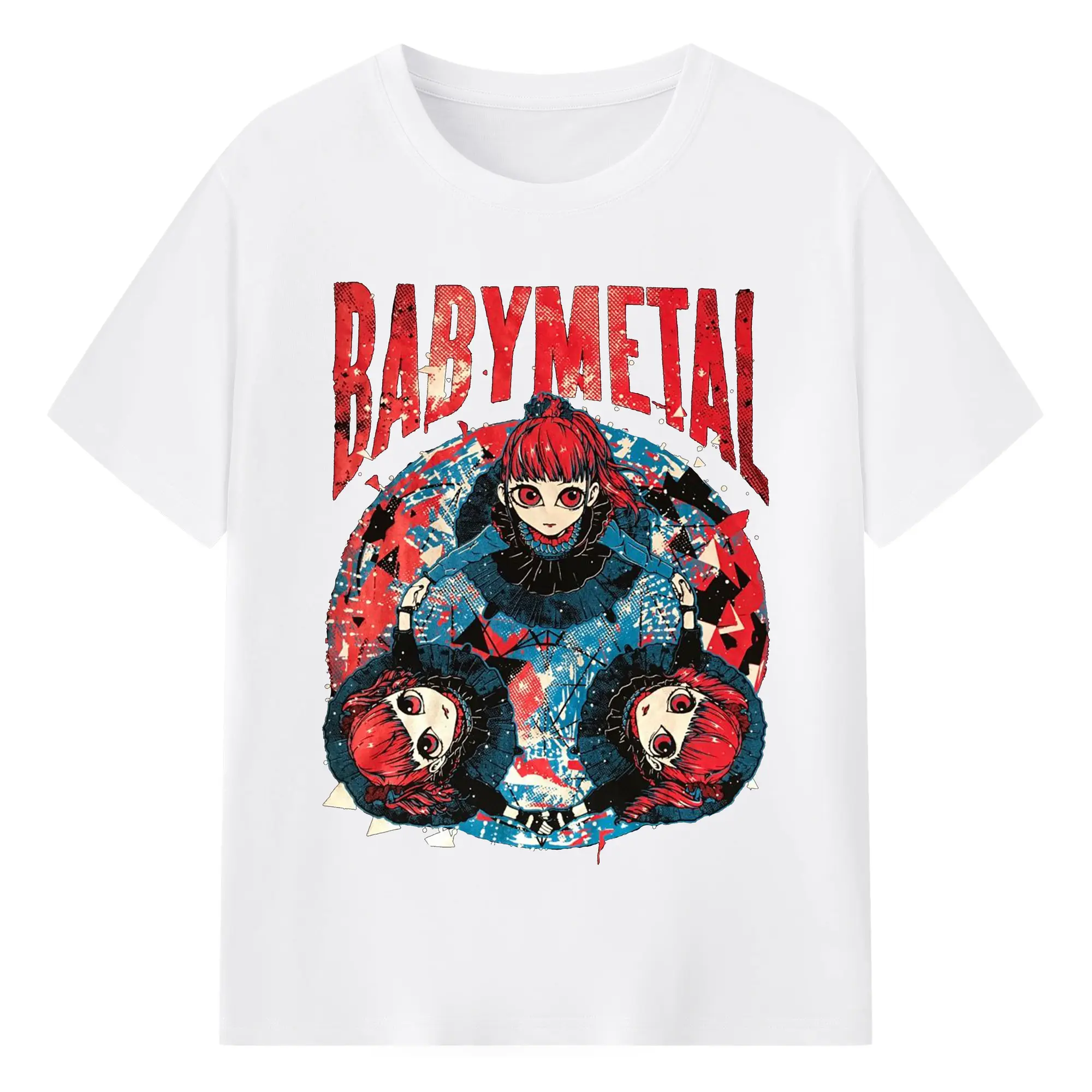 ベビーメタルBABYMETAL 2016年東京ドームツアー - 綿100％ 半袖Tシャツ ・ フロントプリント ・ 快適 通気性 ・ 日常使い 散歩 スポーツ用