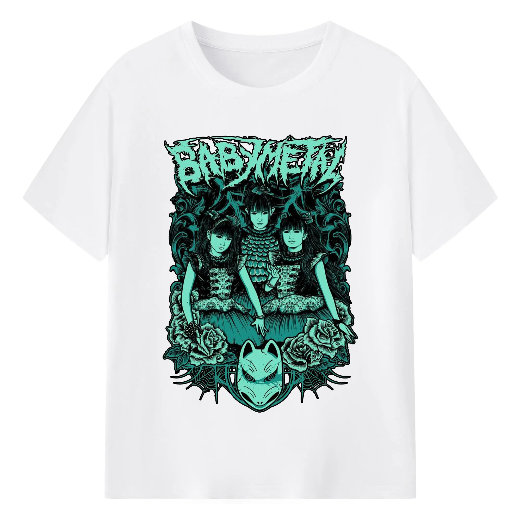 ベビーメタル　BABYMETAL - 綿100％ 半袖Tシャツ ・ フロントプリント ・ 快適 通気性 ・ 日常使い 散歩 スポーツ用