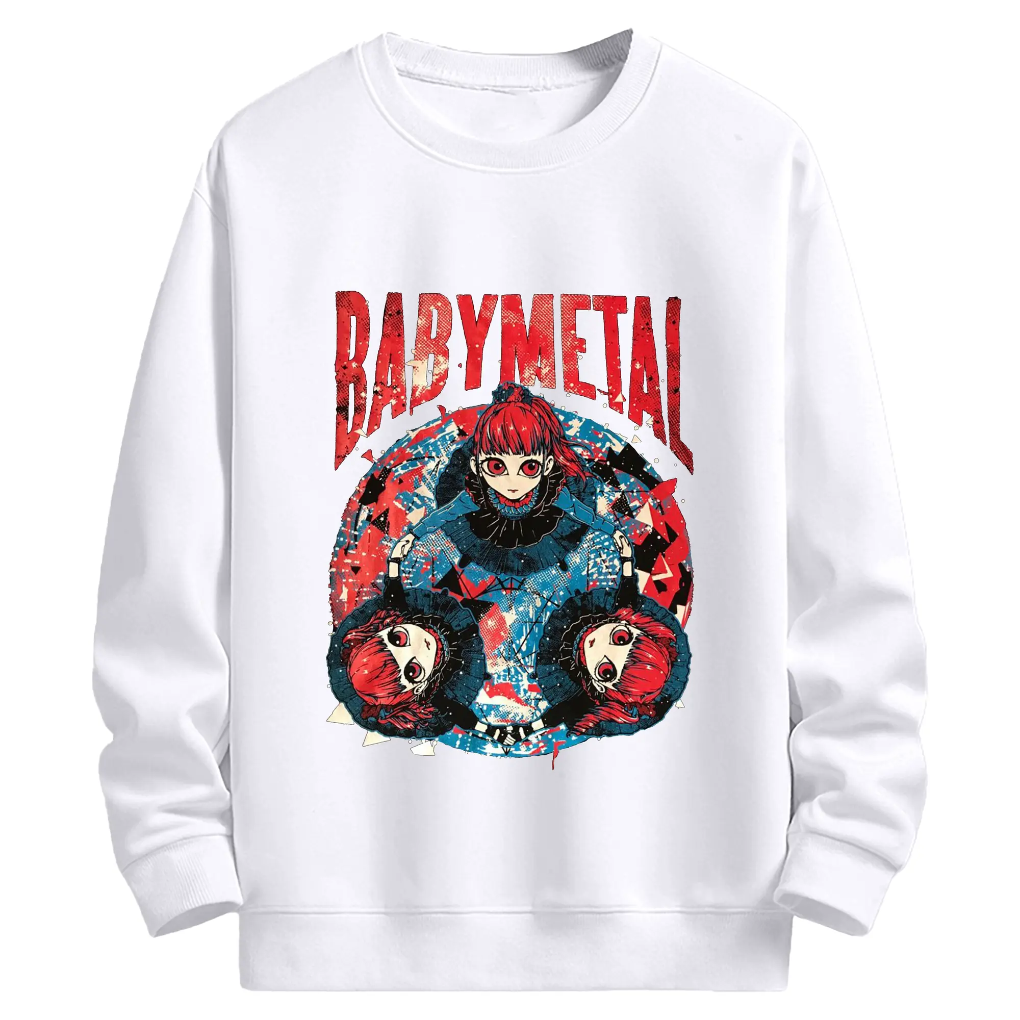 ベビーメタルBABYMETAL 2016年東京ドームツアー - 高品質 クルーネック スウェット ・ コットン59％ ポリエステル41％ ・ ユニセックス 長袖 トレーナー ・ カジュアル デイリー スポーツ 散歩用