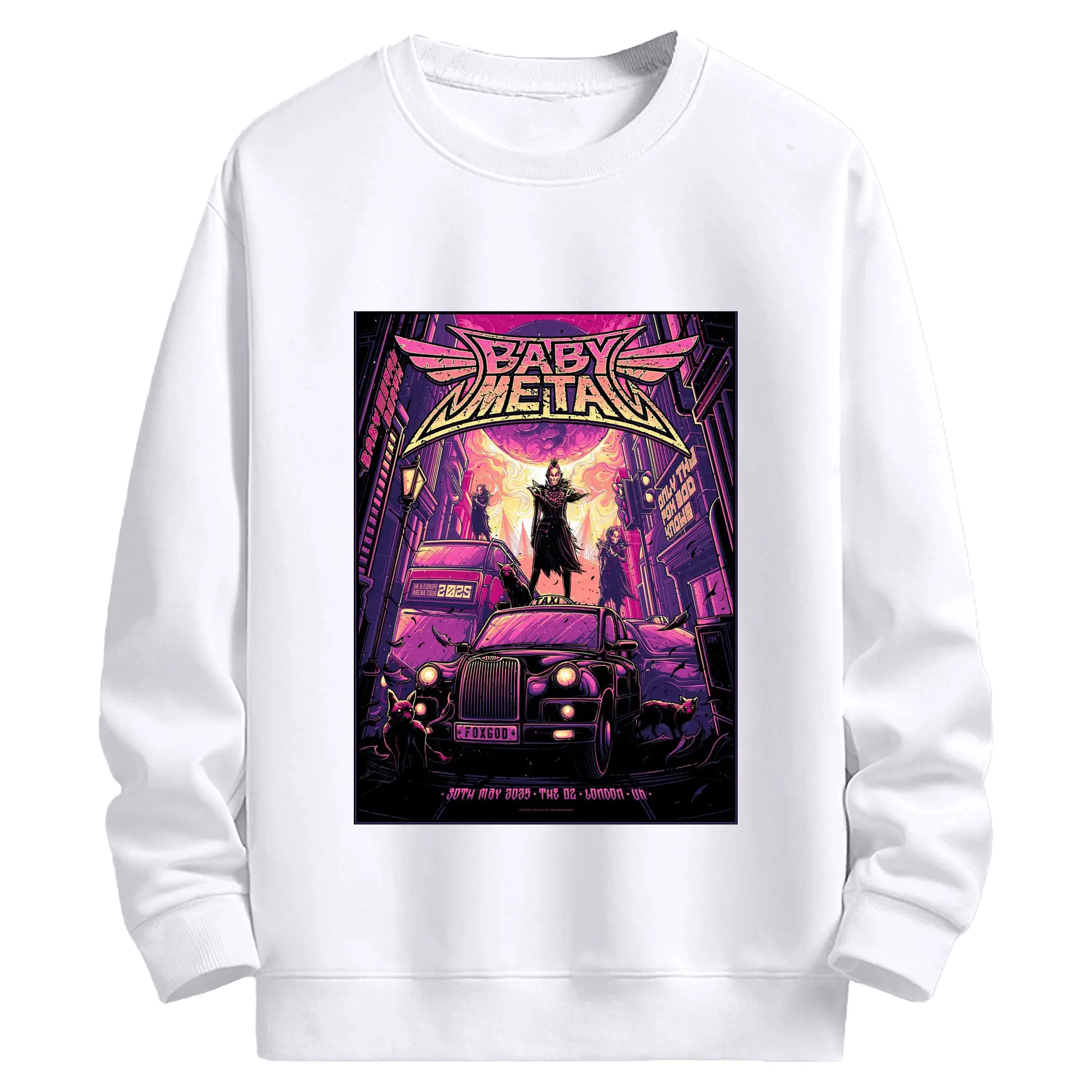 ベビーメタル　BABYMETAL - 高品質 クルーネック スウェット ・ コットン59％ ポリエステル41％ ・ ユニセックス 長袖 トレーナー ・ カジュアル デイリー スポーツ 散歩用