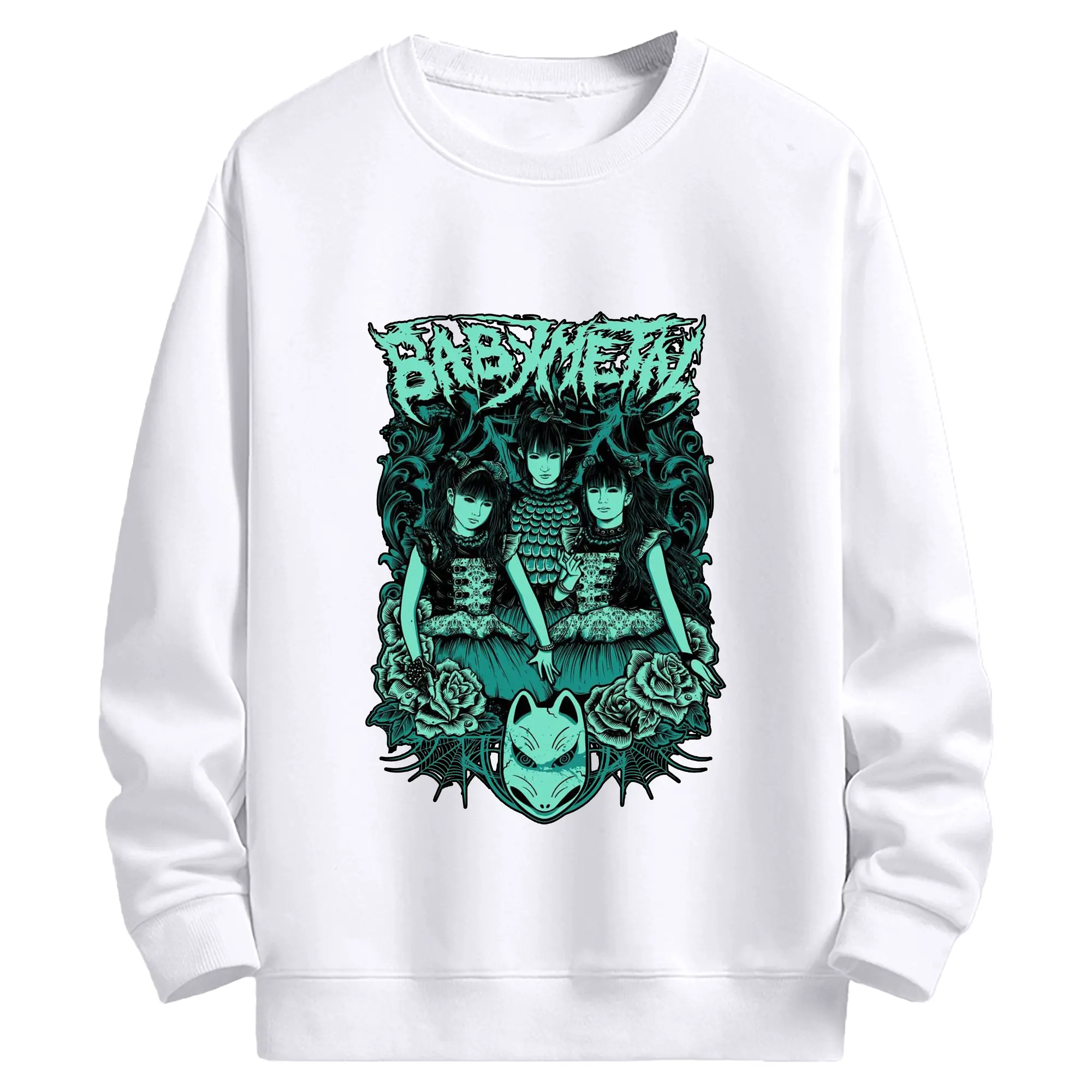 ベビーメタル　BABYMETAL - 高品質 クルーネック スウェット ・ コットン59％ ポリエステル41％ ・ ユニセックス 長袖 トレーナー ・ カジュアル デイリー スポーツ 散歩用