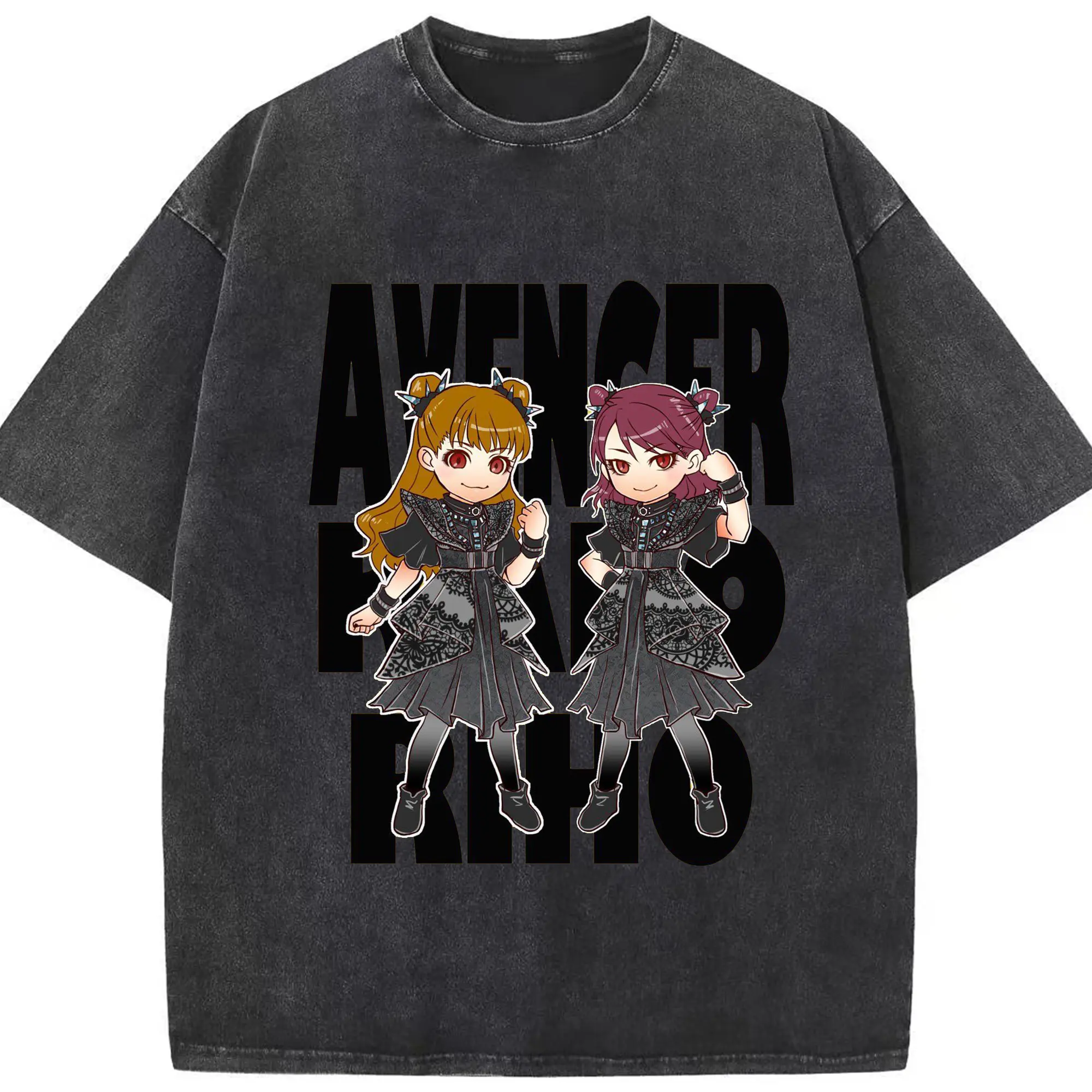ベビーメタル　BABYMETALコンサート - 綿100％ ヴィンテージ風 半袖Tシャツ ・ フロントプリント ・ 柔らか肌触り ・ 通気性 快適 ・ スポーツ カジュアル 外出用