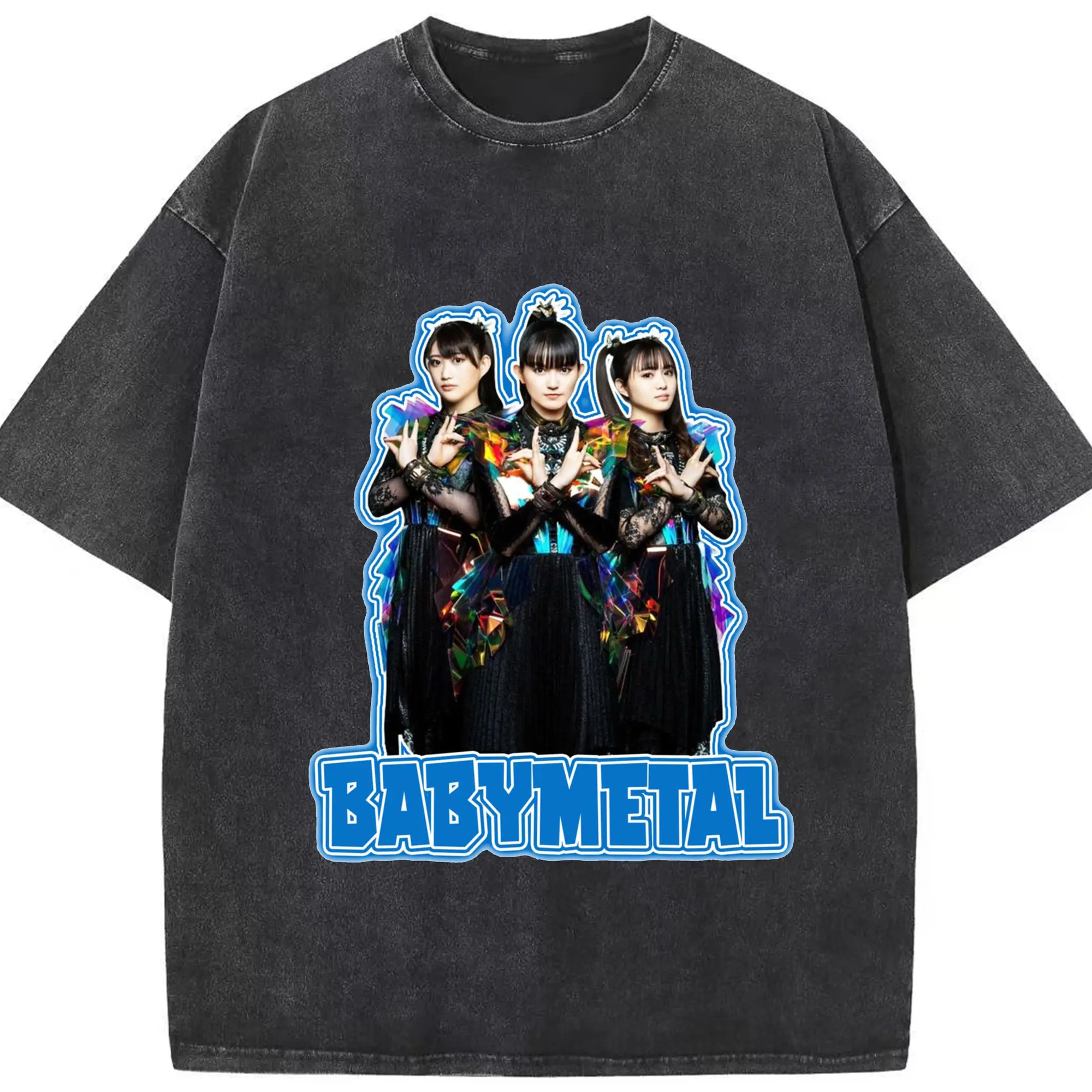 　BABYMETALTHE OTHER ONE - 綿100％ ヴィンテージ風 半袖Tシャツ ・ フロントプリント ・ 柔らか肌触り ・ 通気性 快適 ・ スポーツ カジュアル 外出用