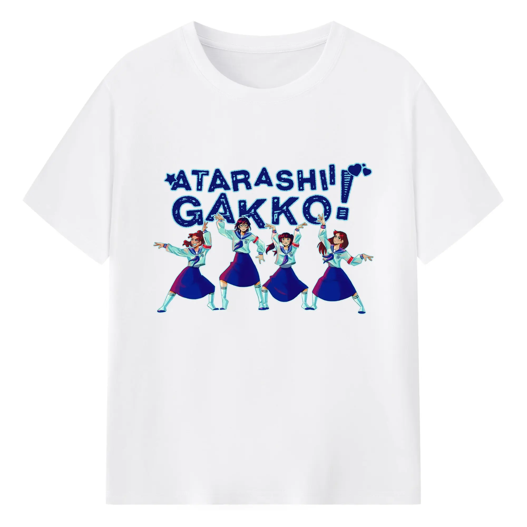 新しい学校のリーダーズAtarashii Gakko! SEISHUN TOUR - 綿100％ 半袖Tシャツ ・ フロントプリント ・ 快適 通気性 ・ 日常使い 散歩 スポーツ用