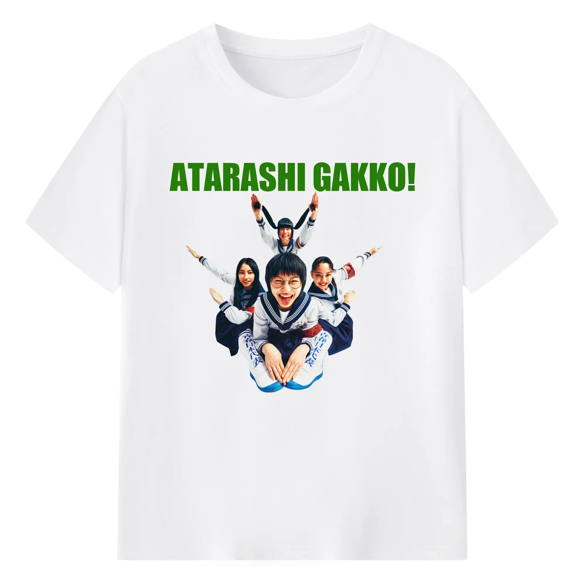 新しい学校のリーダーズAtarashii Gakko!コンサート - 綿100％ 半袖Tシャツ ・ フロントプリント ・ 快適 通気性 ・ 日常使い 散歩 スポーツ用