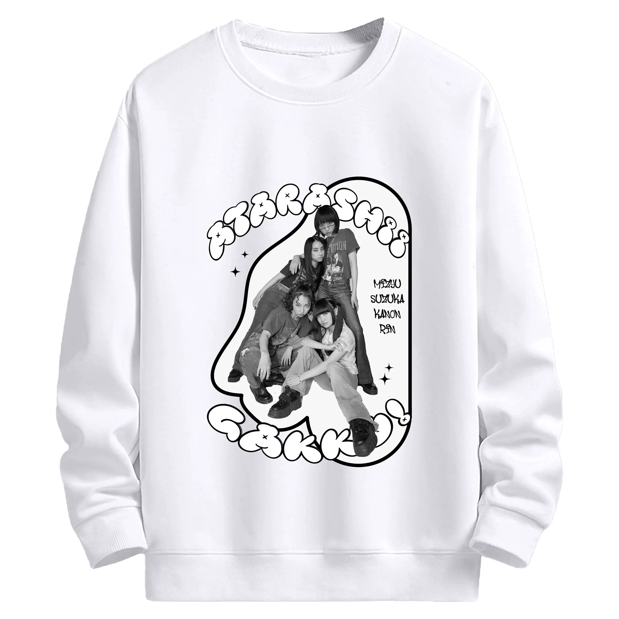 AG!新しい学校のリーダーズAtarashii Gakko! - 高品質 クルーネック スウェット ・ コットン59％ ポリエステル41％ ・ ユニセックス 長袖 トレーナー ・ カジュアル デイリー スポーツ 散歩用