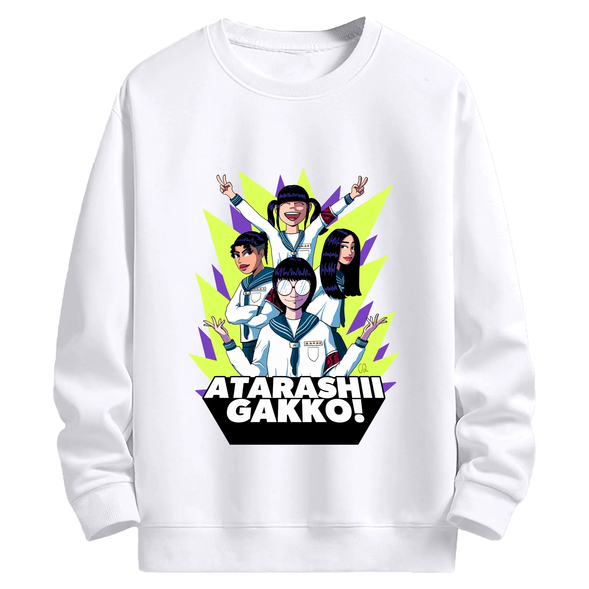 新しい学校のリーダーズAtarashii Gakko!新しい学校の青春部 - 高品質 クルーネック スウェット ・ コットン59％ ポリエステル41％ ・ ユニセックス 長袖 トレーナー ・ カジュアル デイリー スポーツ 散歩用
