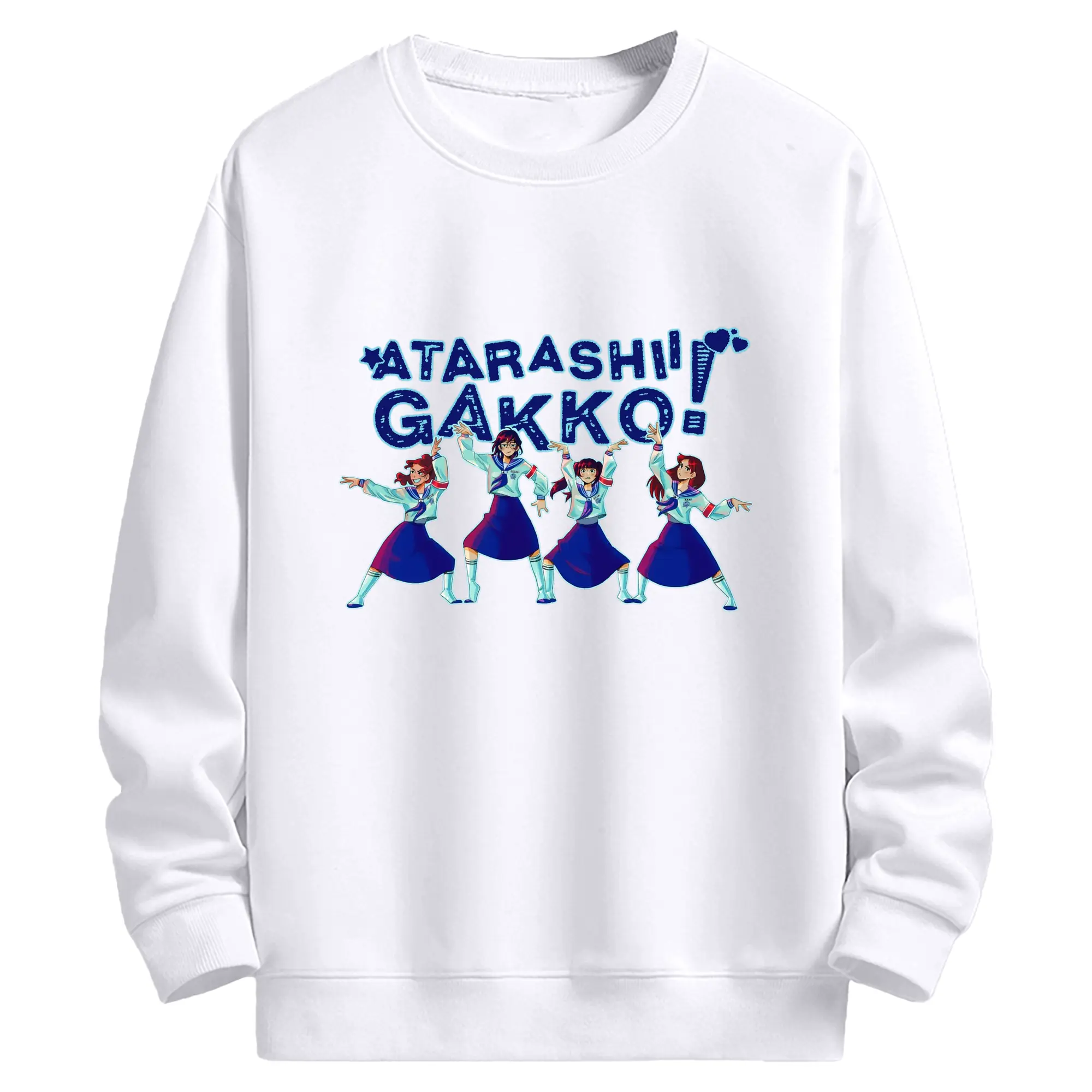 新しい学校のリーダーズAtarashii Gakko! SEISHUN TOUR - 高品質 クルーネック スウェット ・ コットン59％ ポリエステル41％ ・ ユニセックス 長袖 トレーナー ・ カジュアル デイリー スポーツ 散歩用