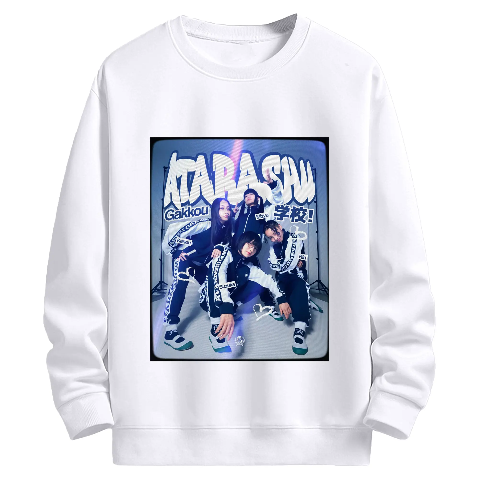 新しい学校のリーダーズAtarashii Gakko!新しい学校のリーダーズ MUSCLE AG - 高品質 クルーネック スウェット ・ コットン59％ ポリエステル41％ ・ ユニセックス 長袖 トレーナー ・ カジュアル デイリー スポーツ 散歩用