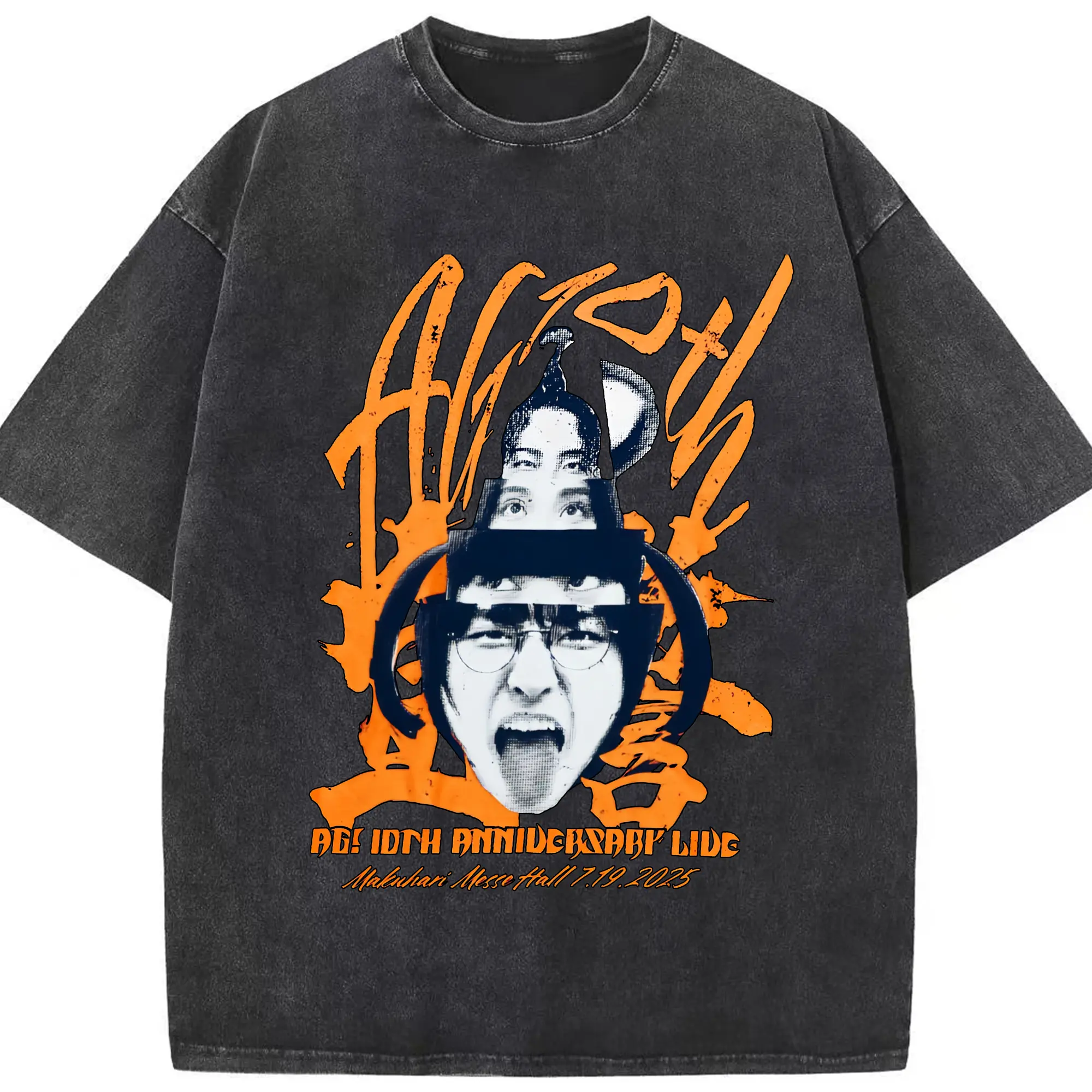 新しい学校のリーダーズAtarashii Gakko! - 綿100％ ヴィンテージ風 半袖Tシャツ ・ フロントプリント ・ 柔らか肌触り ・ 通気性 快適 ・ スポーツ カジュアル 外出用