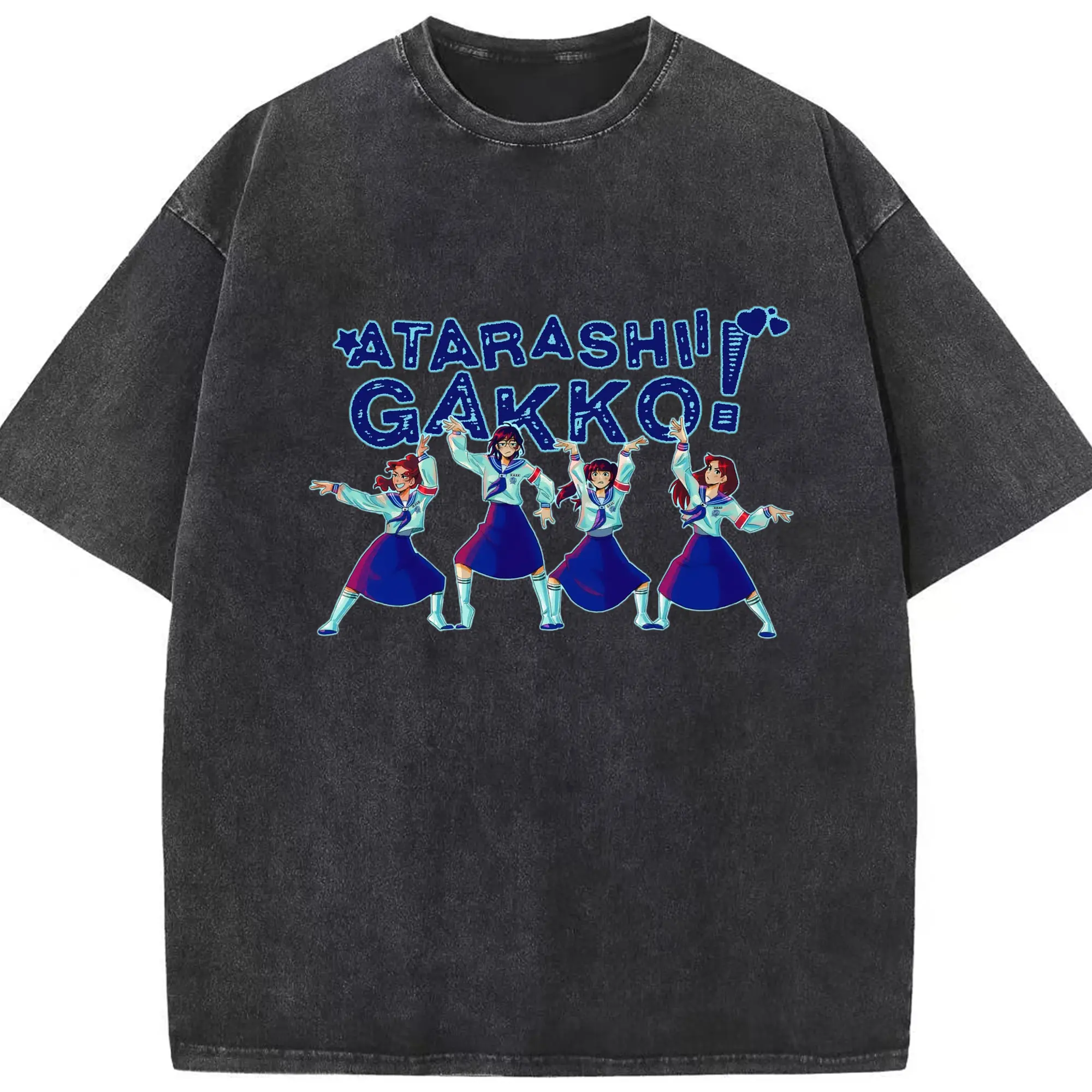 新しい学校のリーダーズAtarashii Gakko! SEISHUN TOUR - 綿100％ ヴィンテージ風 半袖Tシャツ ・ フロントプリント ・ 柔らか肌触り ・ 通気性 快適 ・ スポーツ カジュアル 外出用