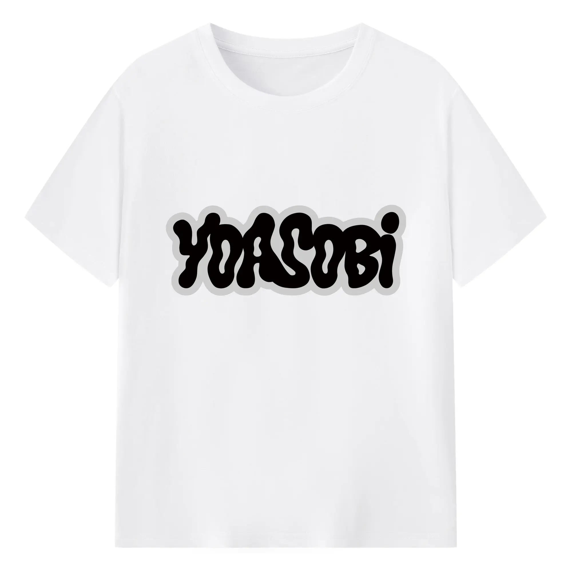 ヨアソビYOASOBI バンド - 綿100％ 半袖Tシャツ ・ フロントプリント ・ 快適 通気性 ・ 日常使い 散歩 スポーツ用