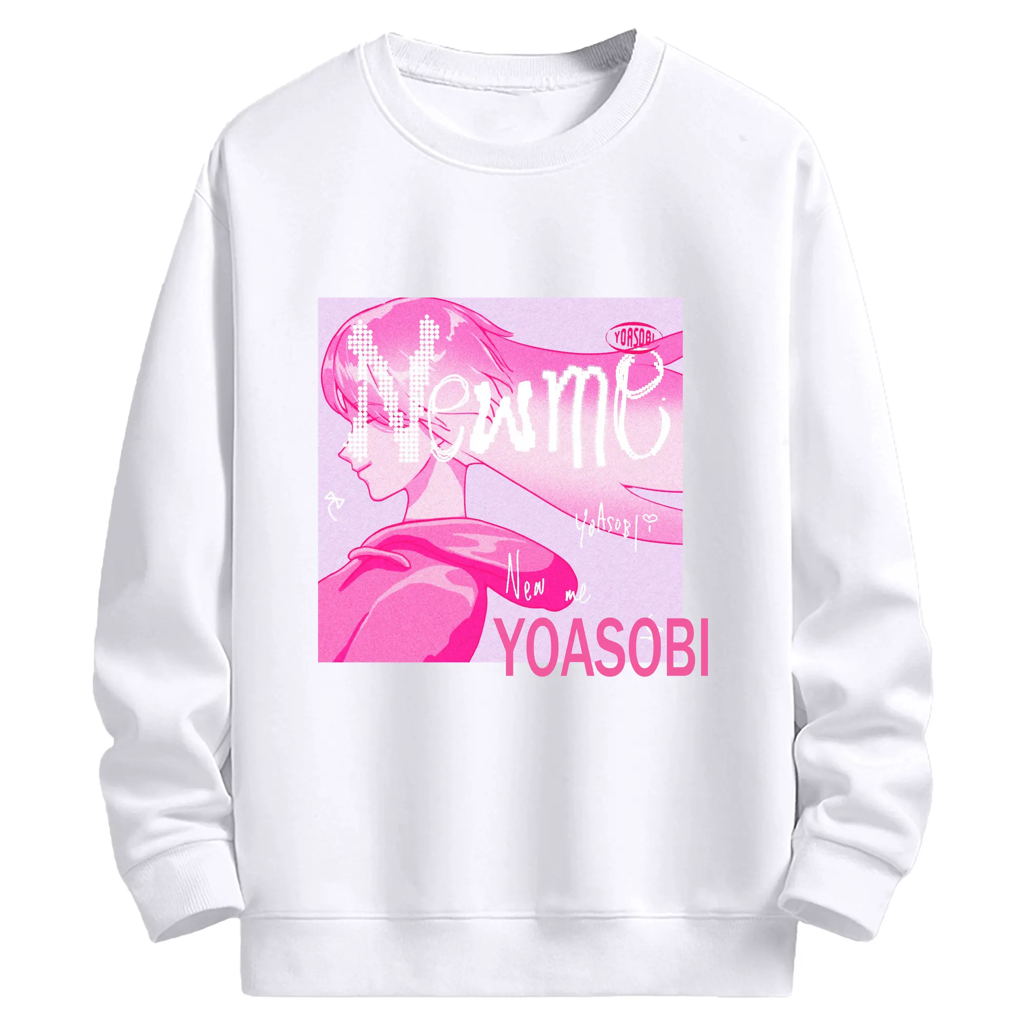 ヨアソビYOASOBI New me - 高品質 クルーネック スウェット ・ コットン59％ ポリエステル41％ ・ ユニセックス 長袖 トレーナー ・ カジュアル デイリー スポーツ 散歩用