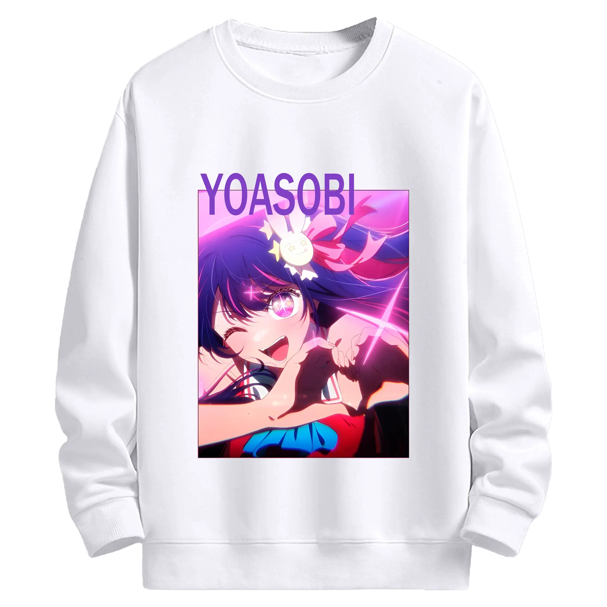 ヨアソビYOASOBI 推しの子 - 高品質 クルーネック スウェット ・ コットン59％ ポリエステル41％ ・ ユニセックス 長袖 トレーナー ・ カジュアル デイリー スポーツ 散歩用