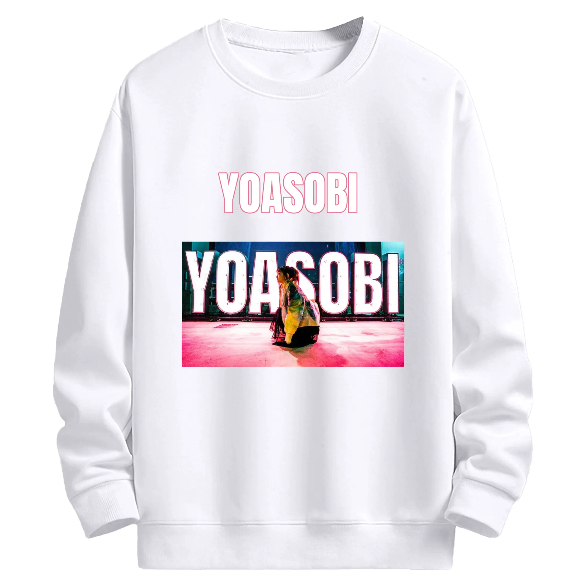 ヨアソビYOASOBIコンサート - 高品質 クルーネック スウェット ・ コットン59％ ポリエステル41％ ・ ユニセックス 長袖 トレーナー ・ カジュアル デイリー スポーツ 散歩用