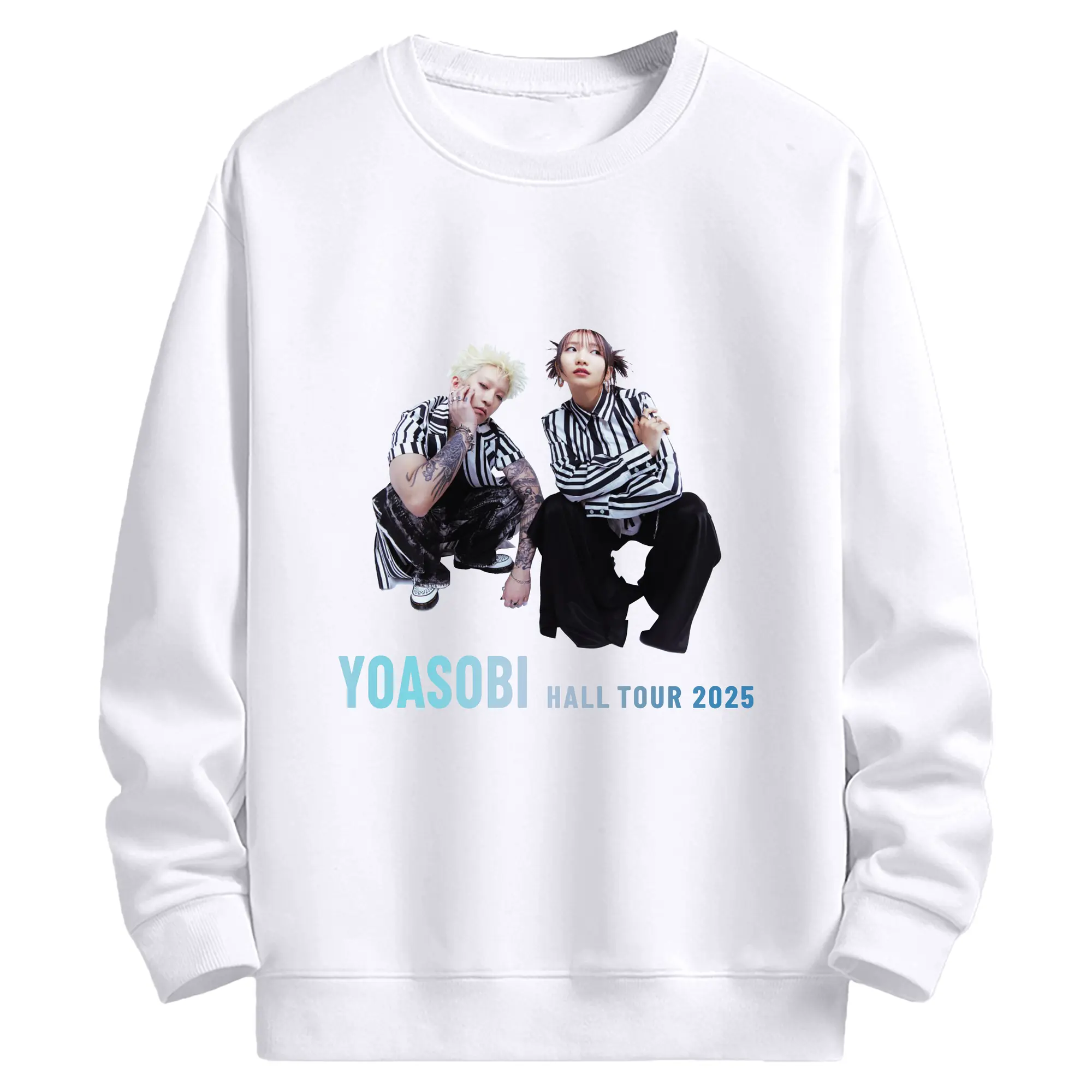 ヨアソビYOASOBI Ayase ikura - 高品質 クルーネック スウェット ・ コットン59％ ポリエステル41％ ・ ユニセックス 長袖 トレーナー ・ カジュアル デイリー スポーツ 散歩用