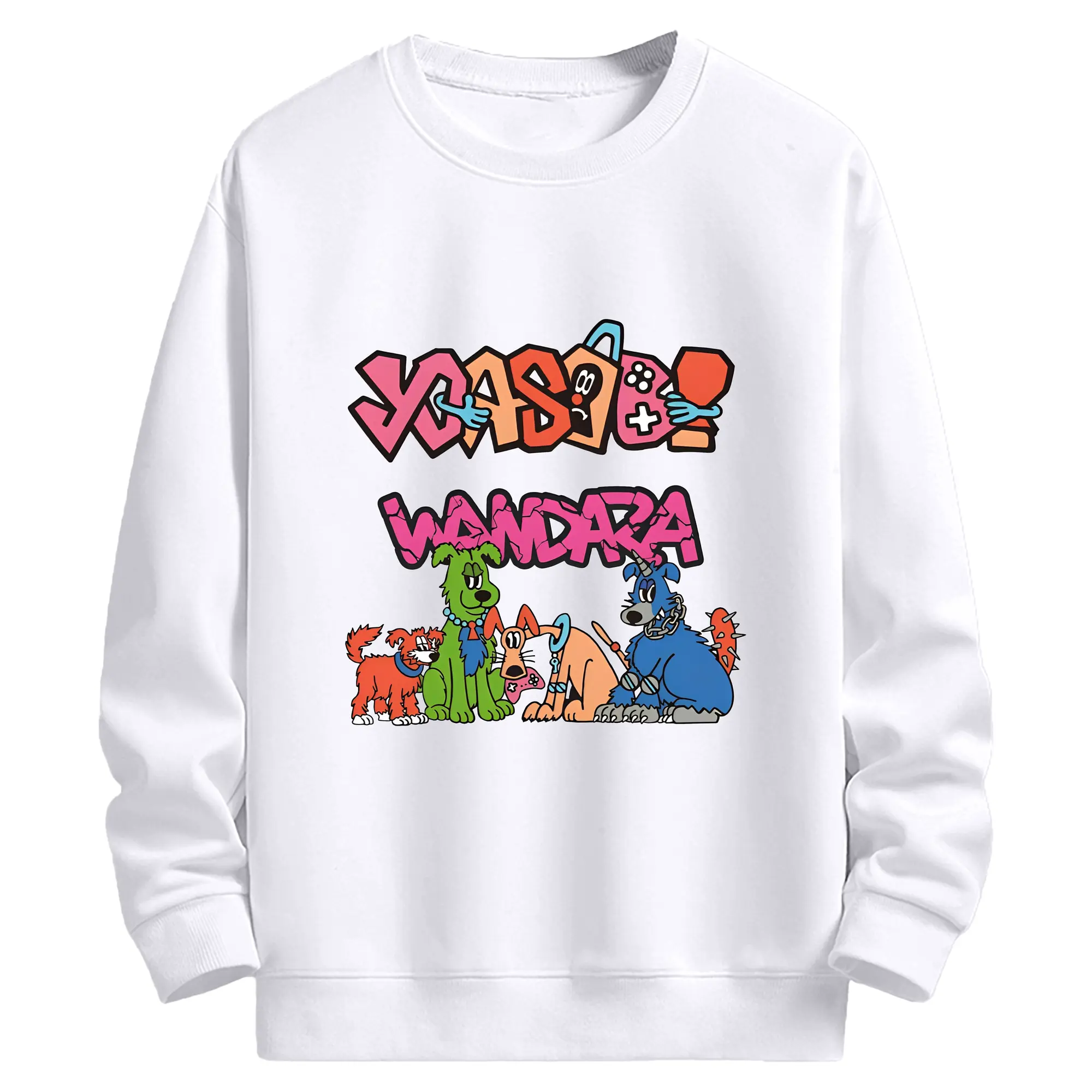 ヨアソビYOASOBI限定 - 高品質 クルーネック スウェット ・ コットン59％ ポリエステル41％ ・ ユニセックス 長袖 トレーナー ・ カジュアル デイリー スポーツ 散歩用