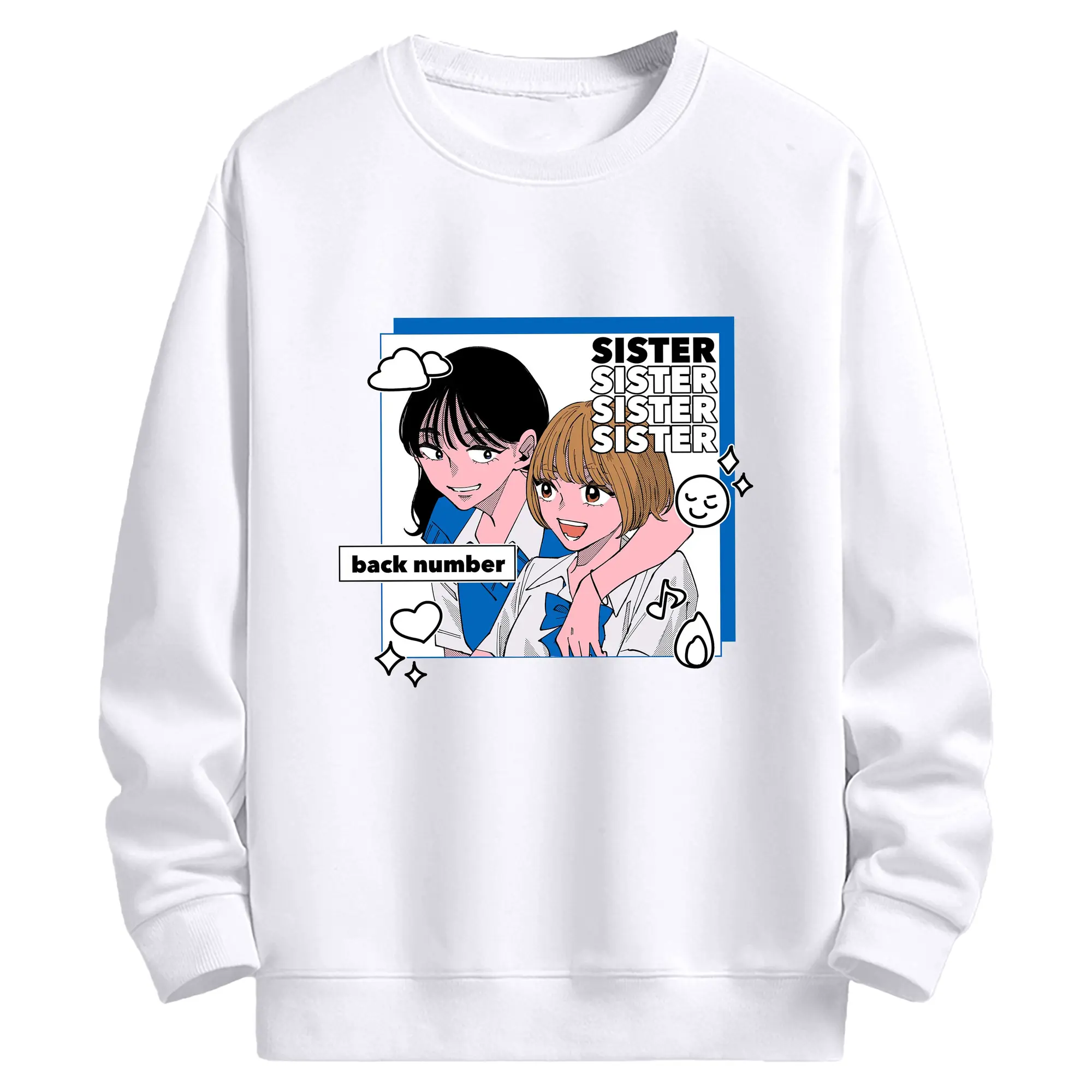 『霧尾ファンクラブ』× back numberコラボグッズ - 高品質 クルーネック スウェット ・ コットン59％ ポリエステル41％ ・ ユニセックス 長袖 トレーナー ・ カジュアル デイリー スポーツ 散歩用