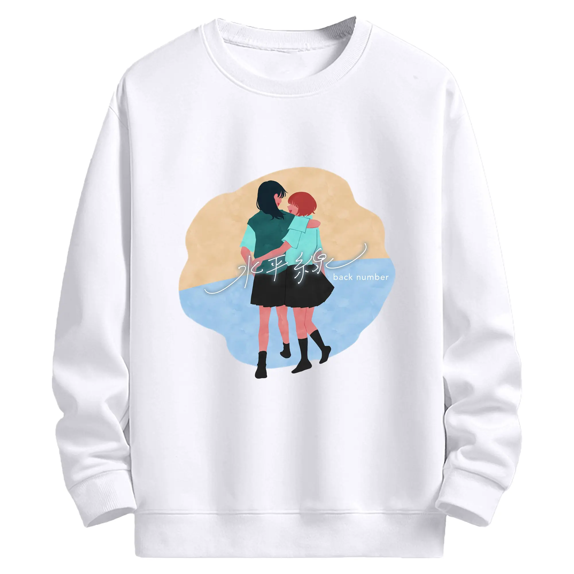 『霧尾ファンクラブ』× back numberコラボグッズ - 高品質 クルーネック スウェット ・ コットン59％ ポリエステル41％ ・ ユニセックス 長袖 トレーナー ・ カジュアル デイリー スポーツ 散歩用
