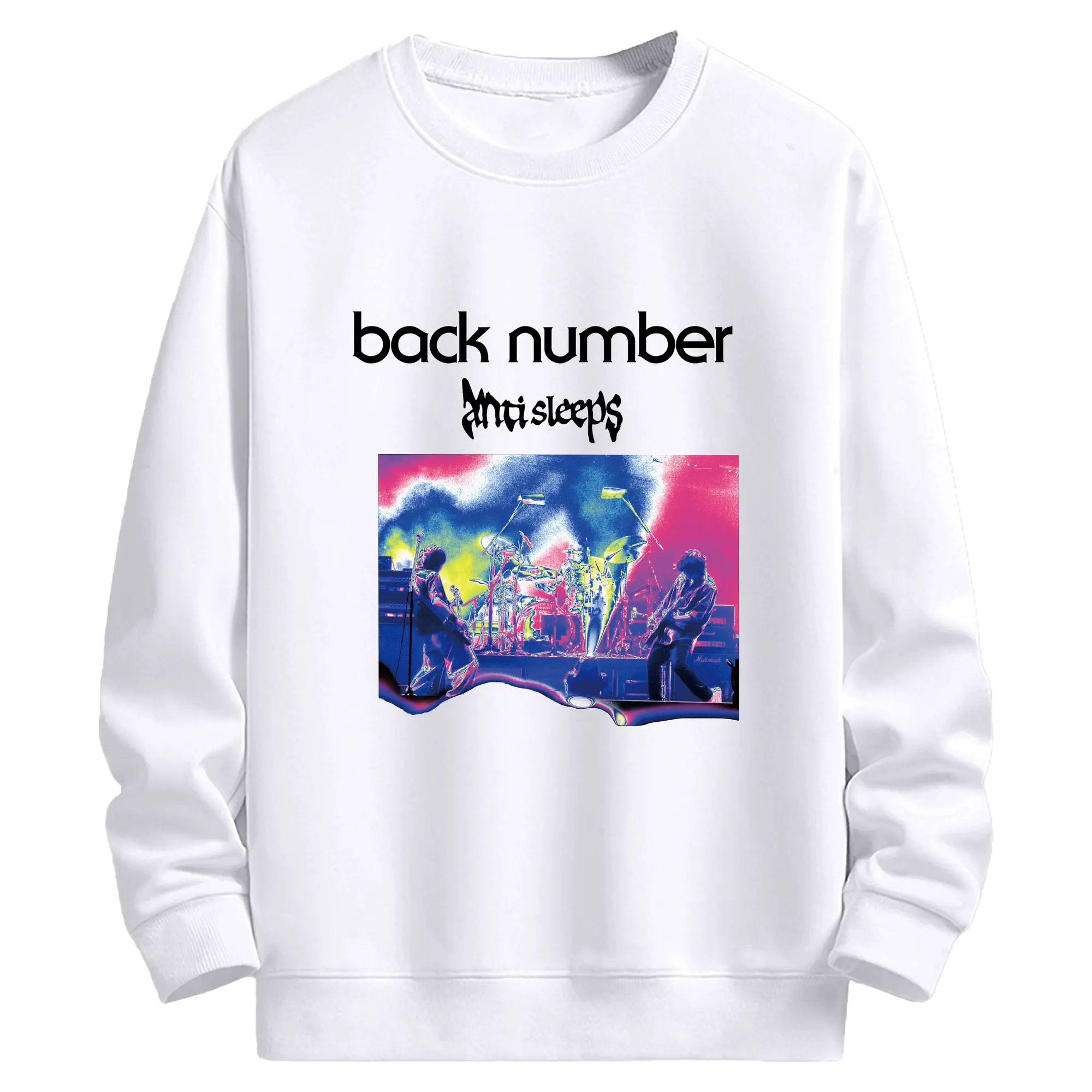 バックナンバ『“anti sleeps 2025 tour ”』 - 高品質 クルーネック スウェット ・ コットン59％ ポリエステル41％ ・ ユニセックス 長袖 トレーナー ・ カジュアル デイリー スポーツ 散歩用