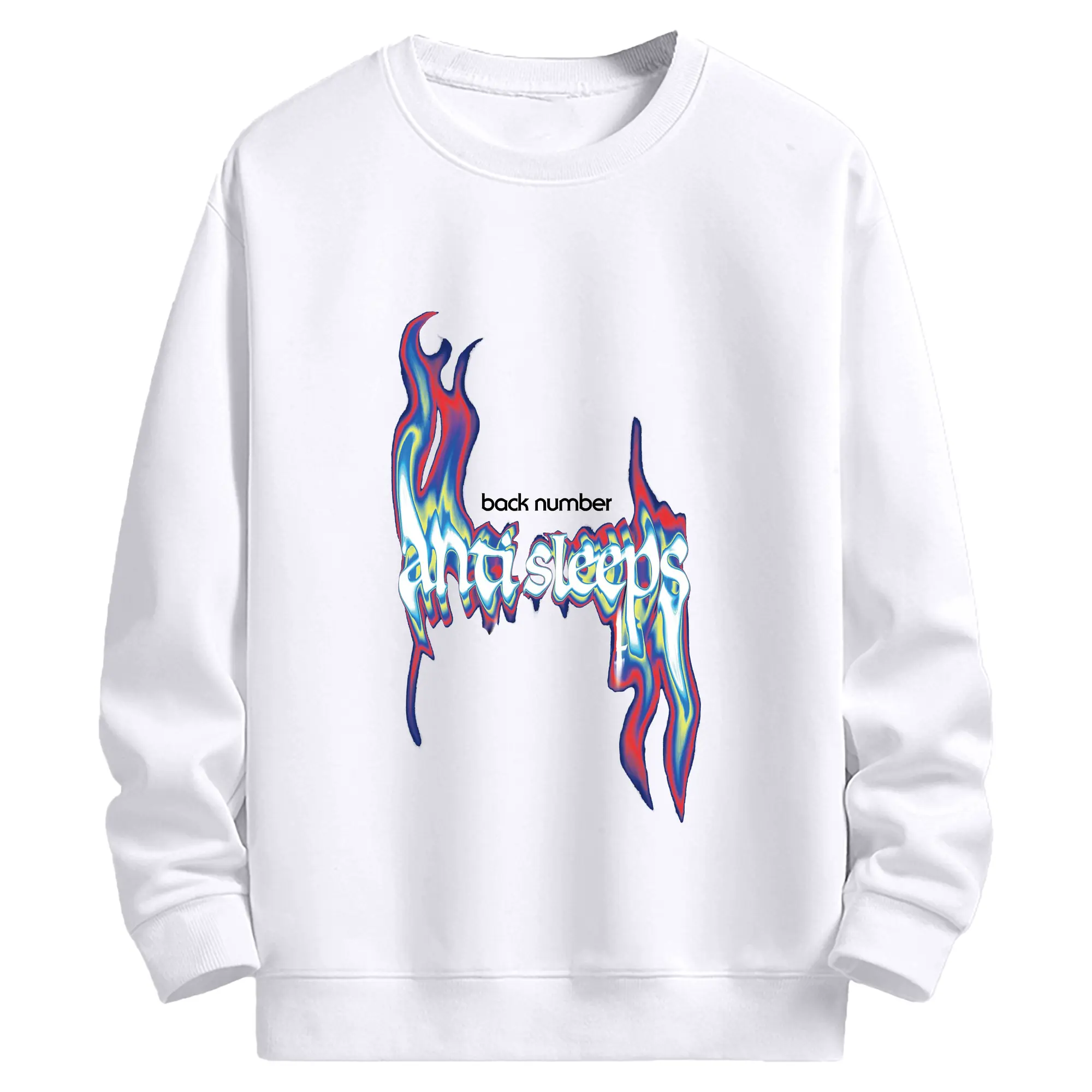 バックナンバ『“anti sleeps tour ”at SAITAMA SUPER ARENA』 - 高品質 クルーネック スウェット ・ コットン59％ ポリエステル41％ ・ ユニセックス 長袖 トレーナー ・ カジュアル デイリー スポーツ 散歩用