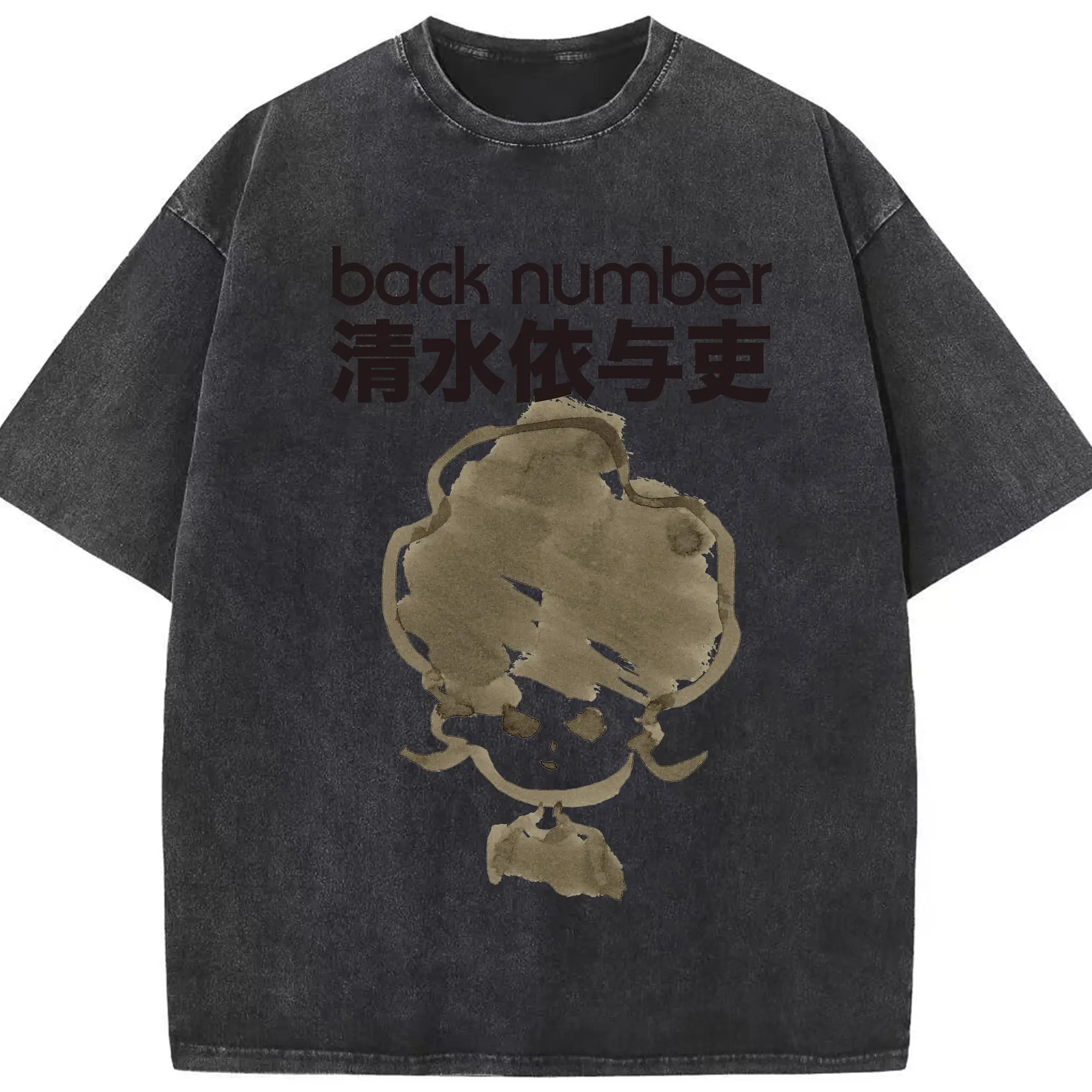 バックナンバ清水依与吏 - 綿100％ ヴィンテージ風 半袖Tシャツ ・ フロントプリント ・ 柔らか肌触り ・ 通気性 快適 ・ スポーツ カジュアル 外出用
