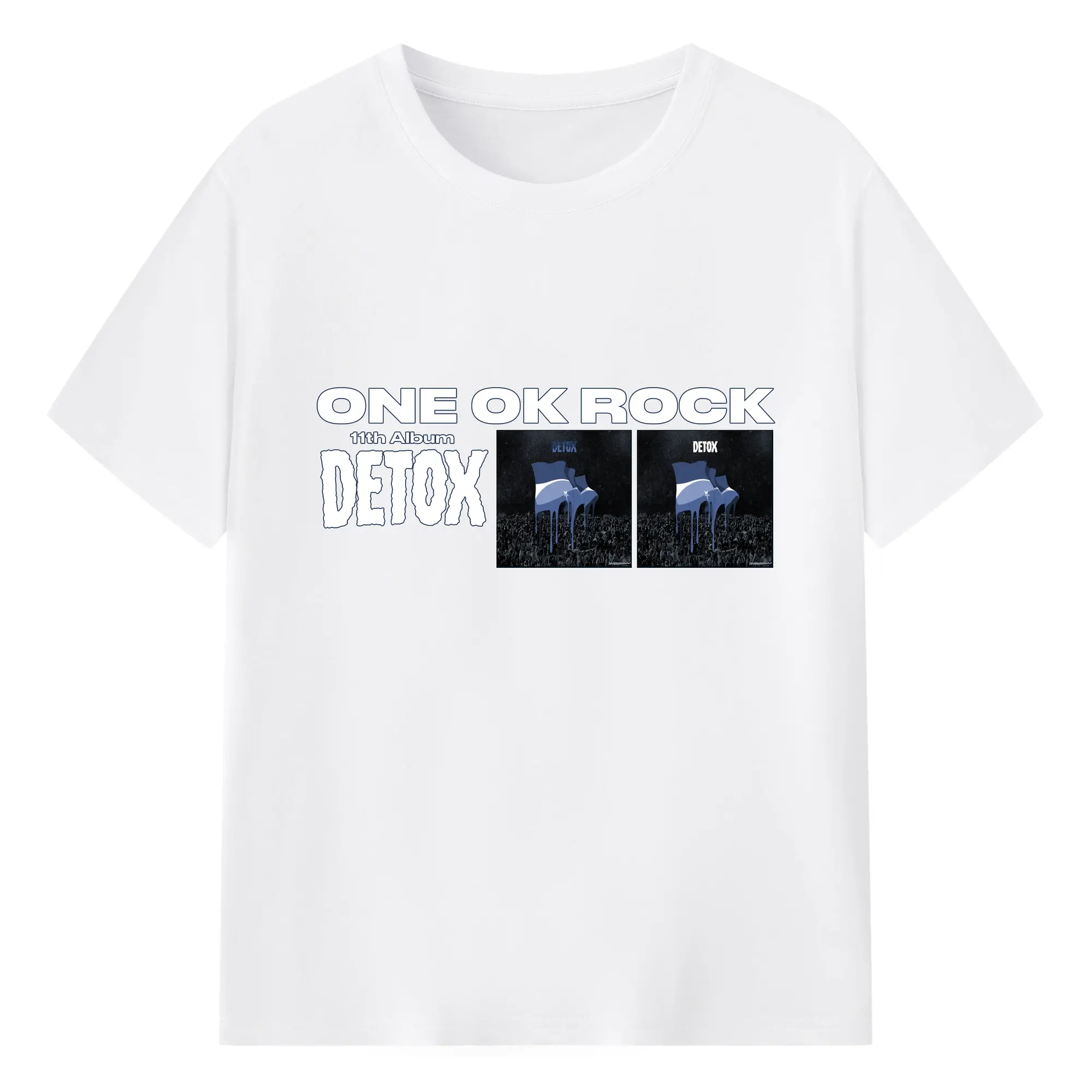 ONE OK ROCK 11th Album 「DETOX」 - 綿100％ 半袖Tシャツ ・ フロントプリント ・ 快適 通気性 ・ 日常使い 散歩 スポーツ用