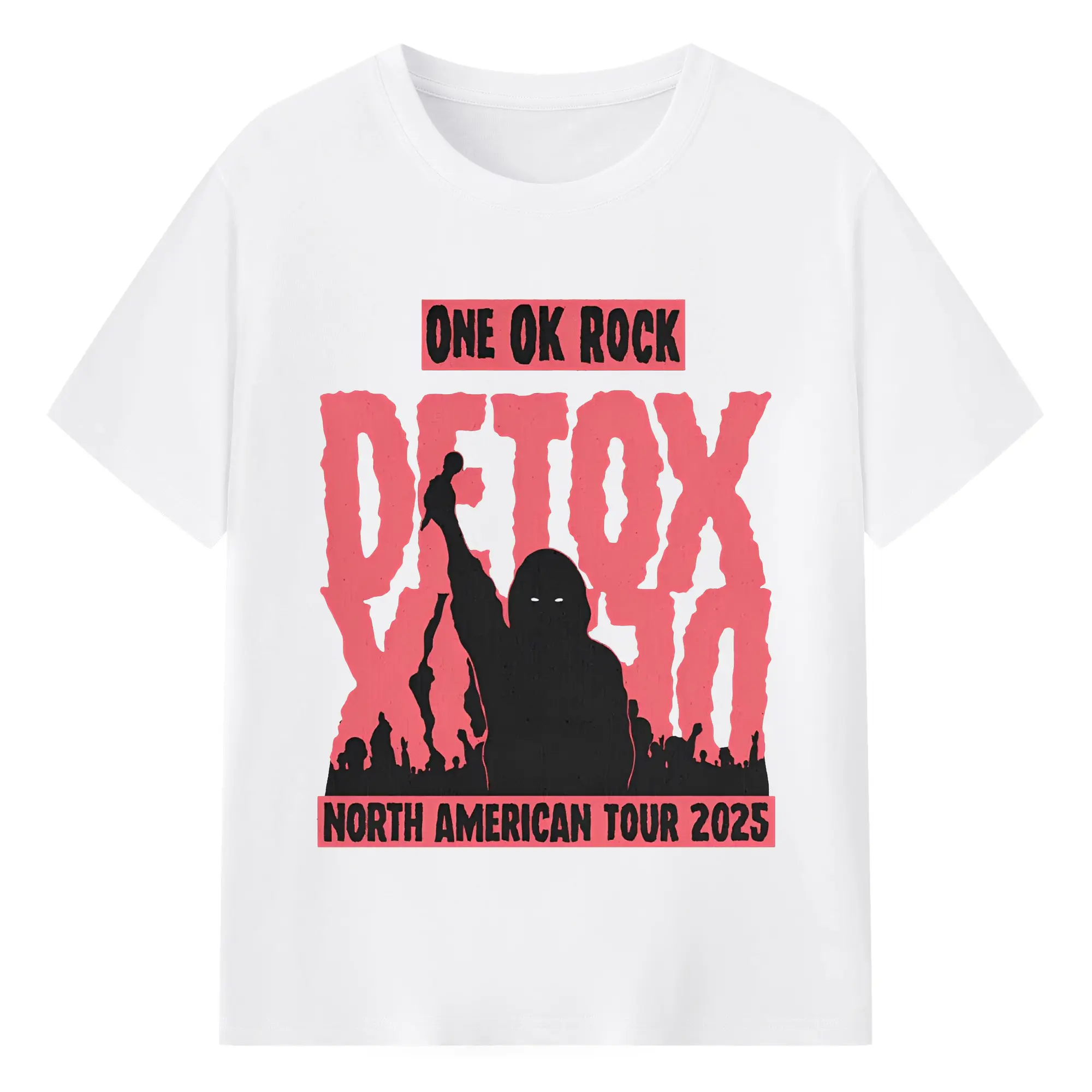 ONE OK 「DETOX」ROCKNORTH AMERICAN TOUR 2025 - 綿100％ 半袖Tシャツ ・ フロントプリント ・ 快適 通気性 ・ 日常使い 散歩 スポーツ用