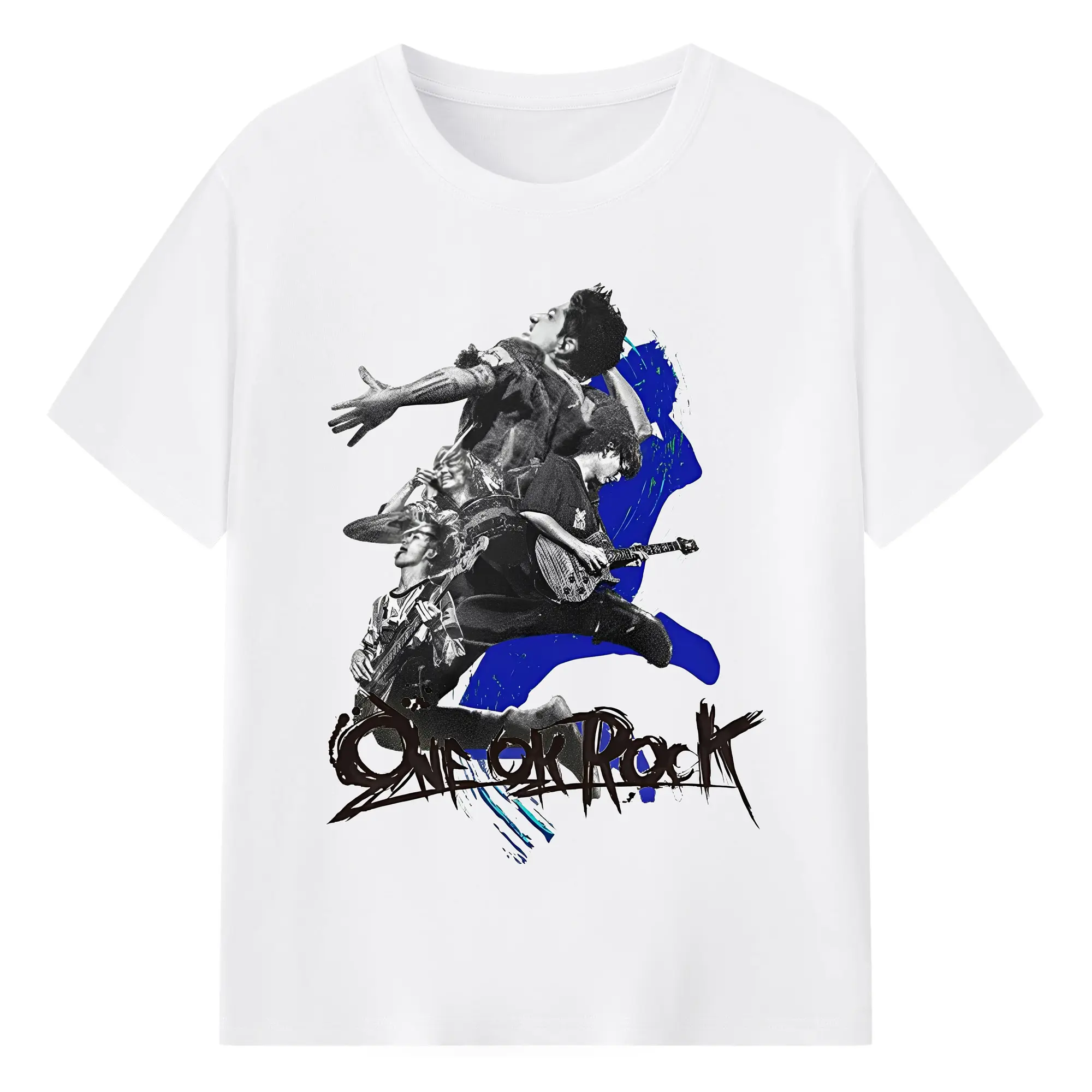 ONE OK ROCK「One Way Ticket」 - 綿100％ 半袖Tシャツ ・ フロントプリント ・ 快適 通気性 ・ 日常使い 散歩 スポーツ用