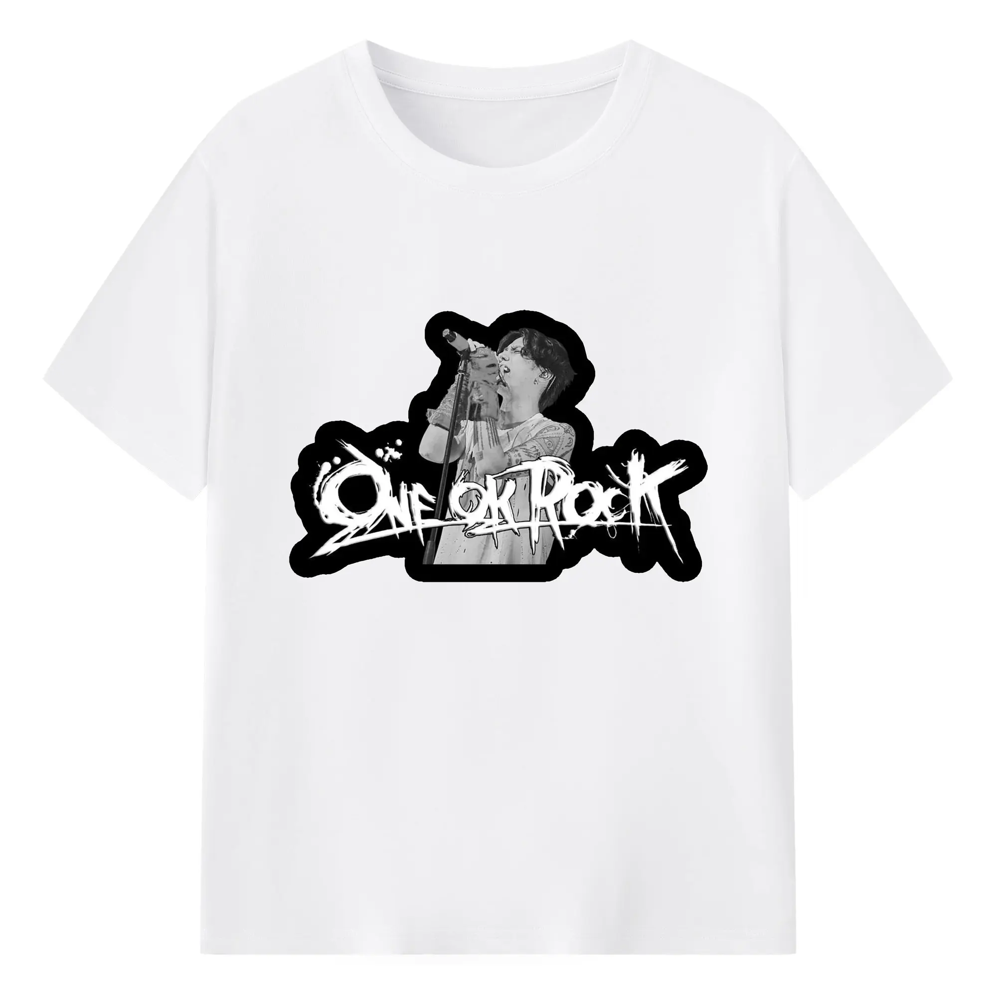 ONE OK ROCK TAKA - 綿100％ 半袖Tシャツ ・ フロントプリント ・ 快適 通気性 ・ 日常使い 散歩 スポーツ用