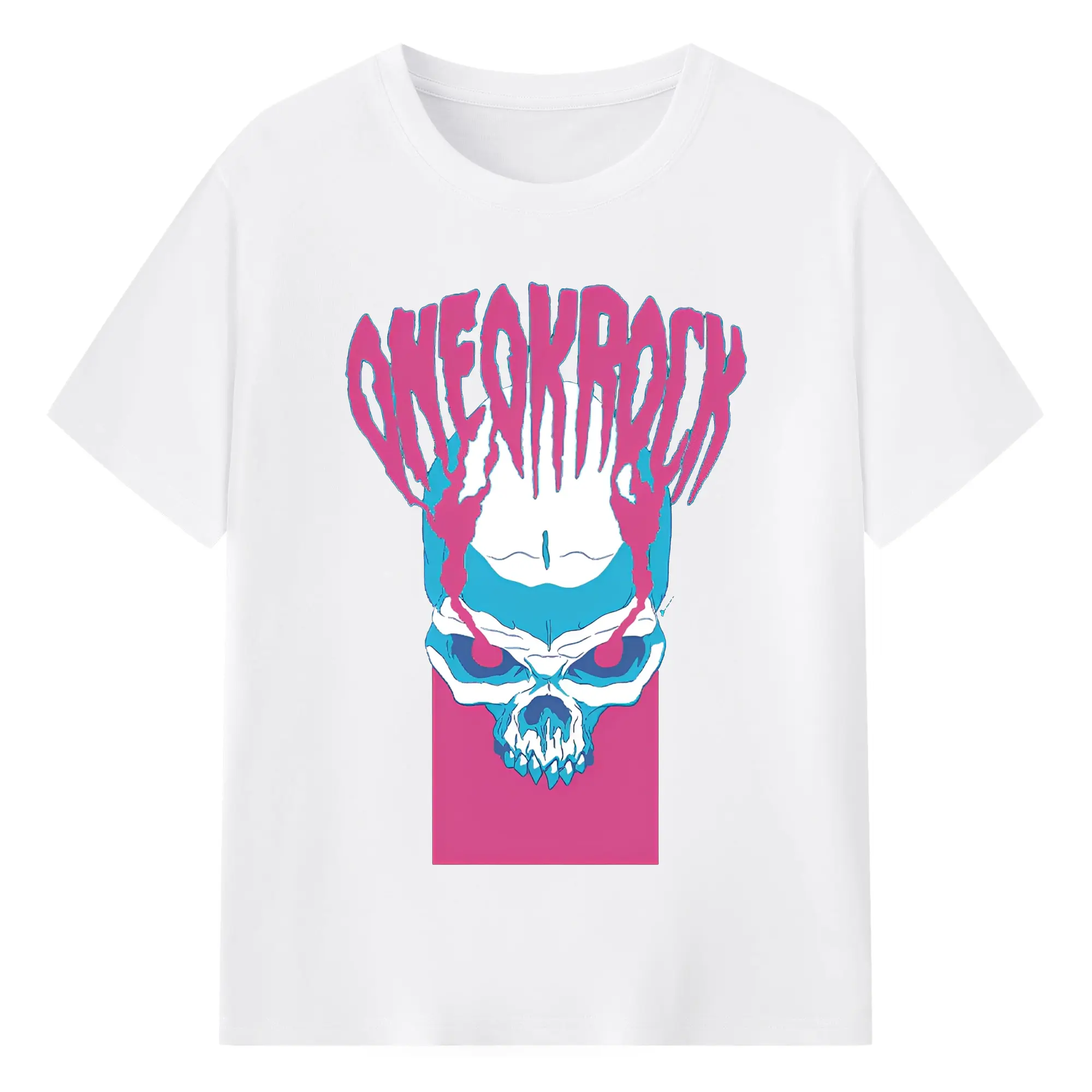 ONE OK ROCK WORLD TOUR - 綿100％ 半袖Tシャツ ・ フロントプリント ・ 快適 通気性 ・ 日常使い 散歩 スポーツ用