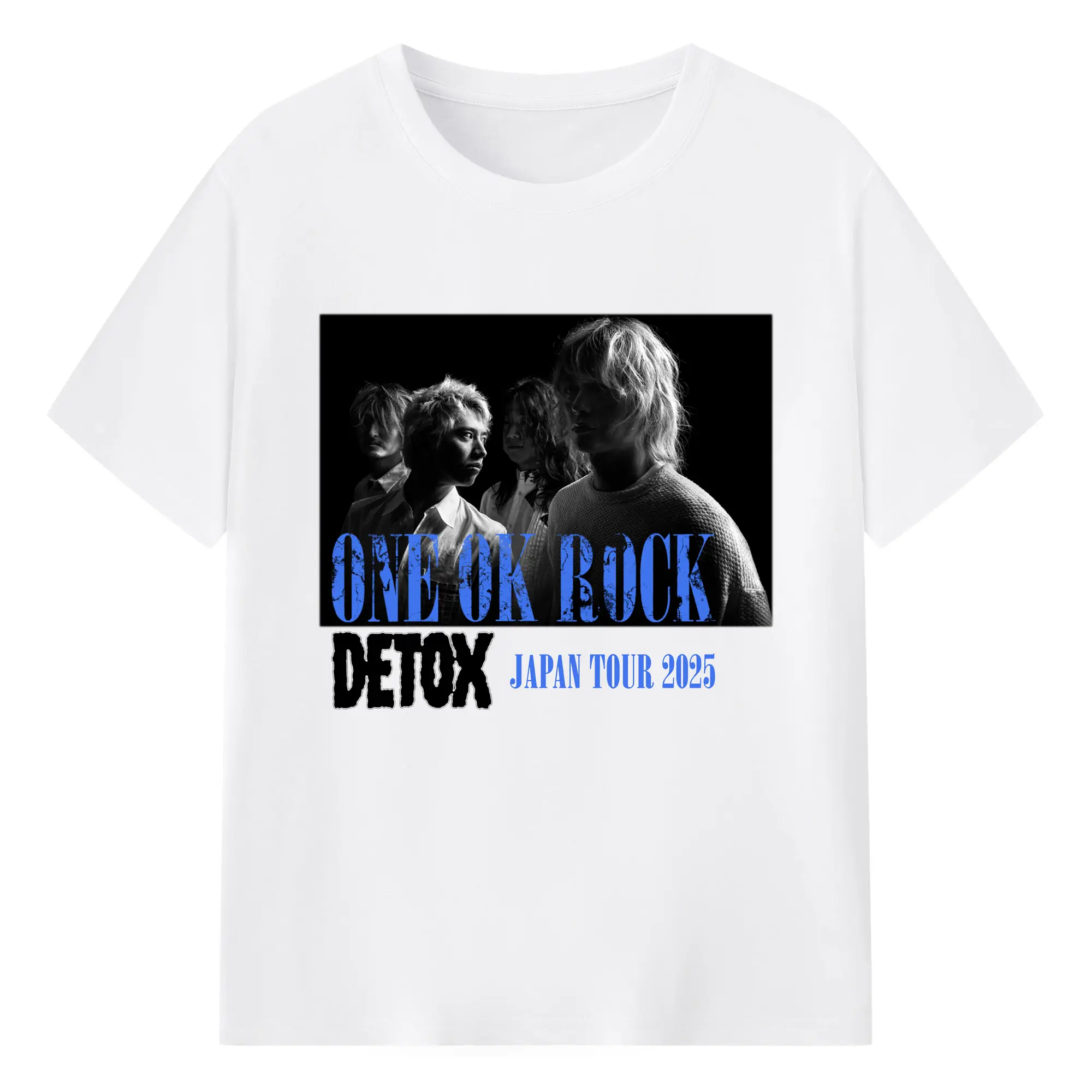 ワンオクロックDETOX JAPAN TOUR 2025 - 綿100％ 半袖Tシャツ ・ フロントプリント ・ 快適 通気性 ・ 日常使い 散歩 スポーツ用