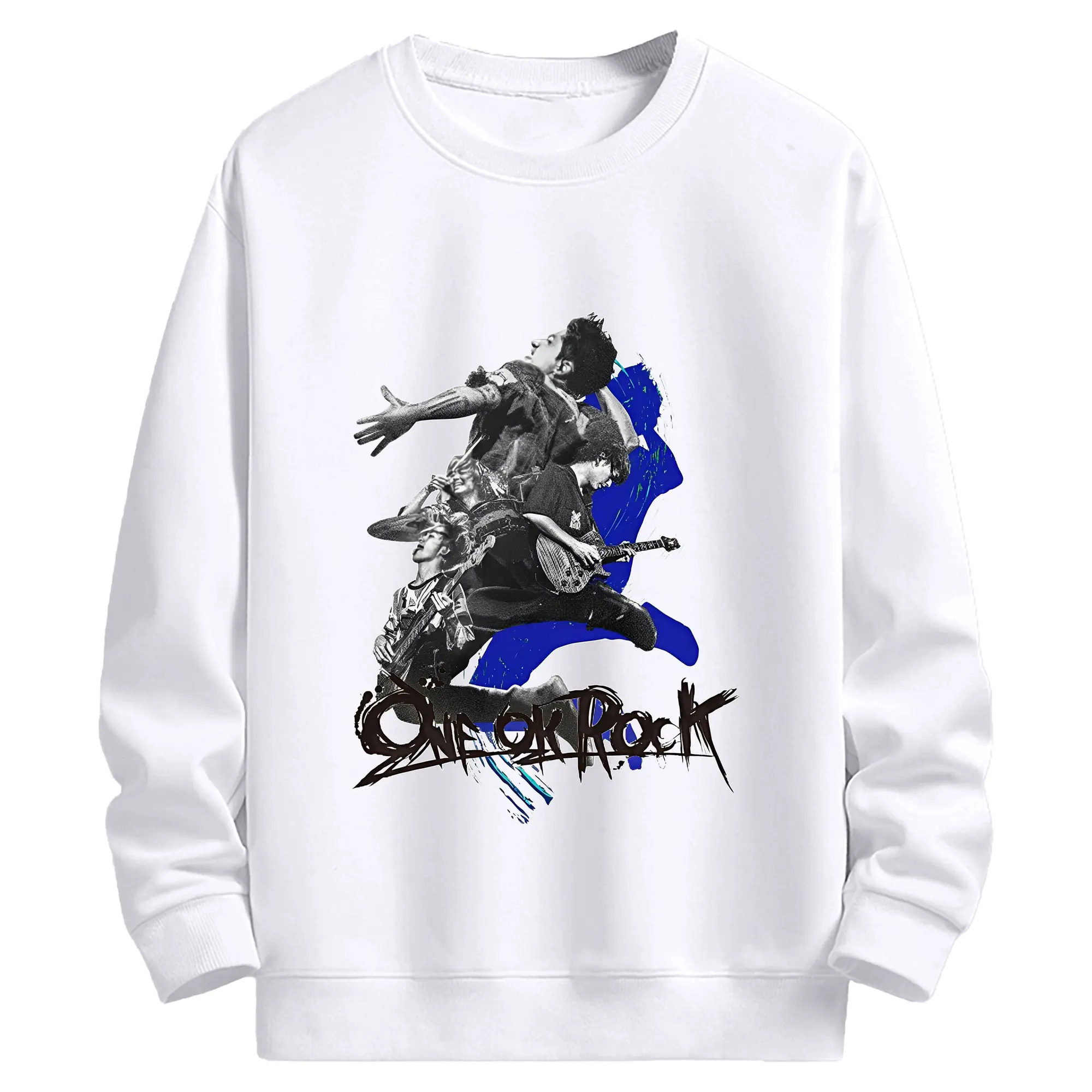 ONE OK ROCK「One Way Ticket」 - 高品質 クルーネック スウェット ・ コットン59％ ポリエステル41％ ・ ユニセックス 長袖 トレーナー ・ カジュアル デイリー スポーツ 散歩用