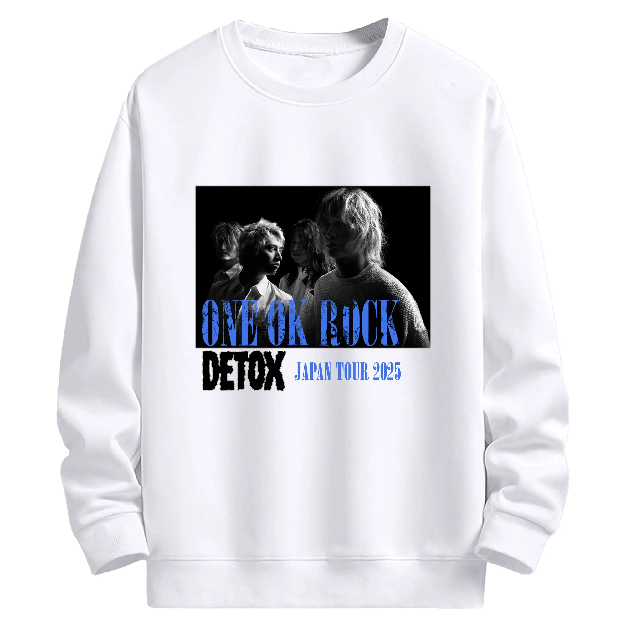 ワンオクロックDETOX JAPAN TOUR 2025 - 高品質 クルーネック スウェット ・ コットン59％ ポリエステル41％ ・ ユニセックス 長袖 トレーナー ・ カジュアル デイリー スポーツ 散歩用