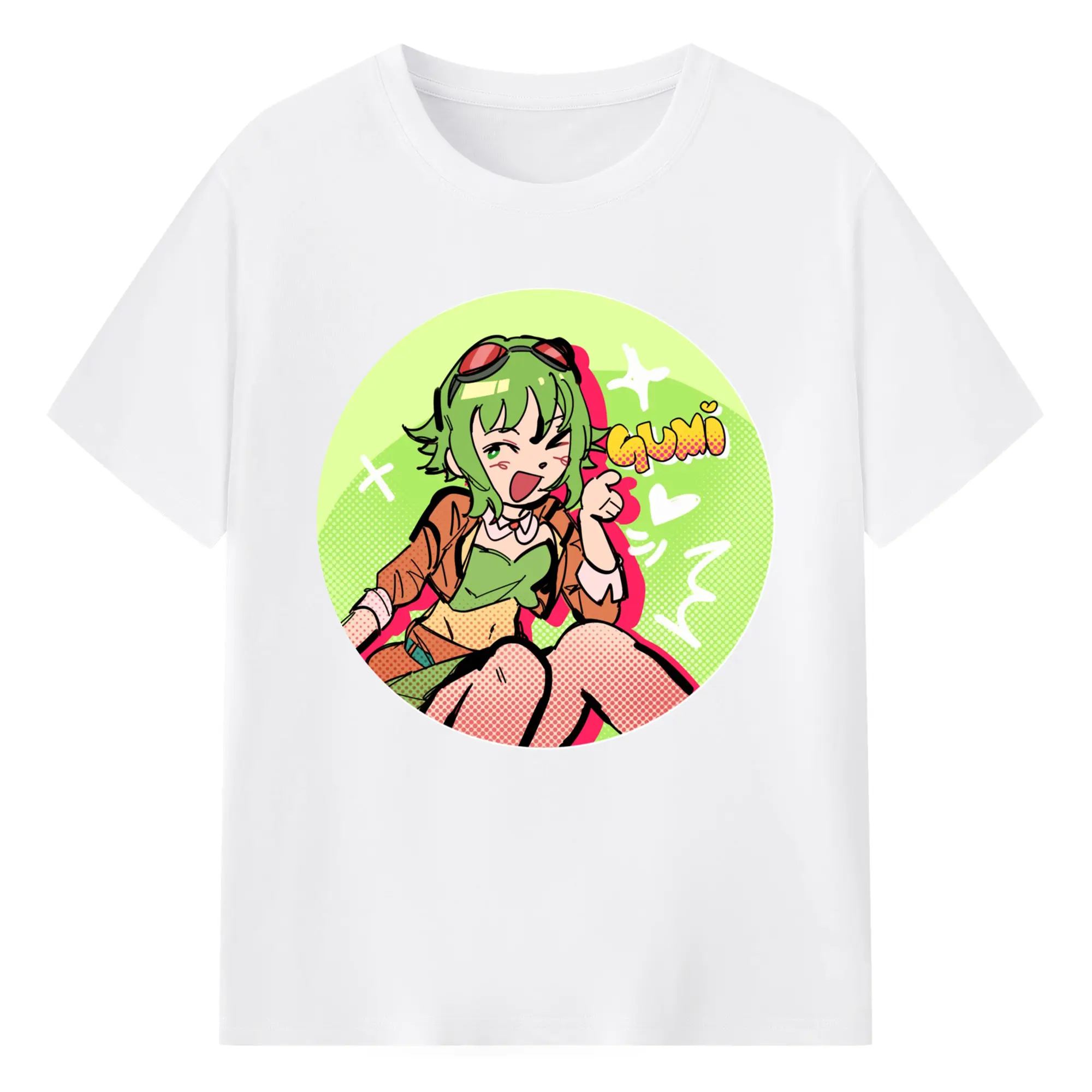 GUMI  VOCALOID - 綿100％ 半袖Tシャツ ・ フロントプリント ・ 快適 通気性 ・ 日常使い 散歩 スポーツ用