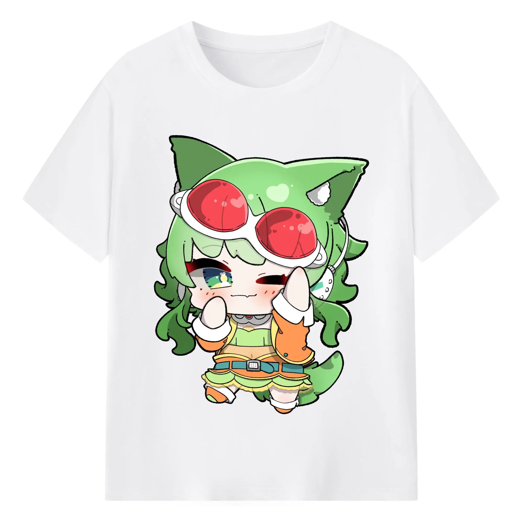 グミMegpoid GUMI - 綿100％ 半袖Tシャツ ・ フロントプリント ・ 快適 通気性 ・ 日常使い 散歩 スポーツ用