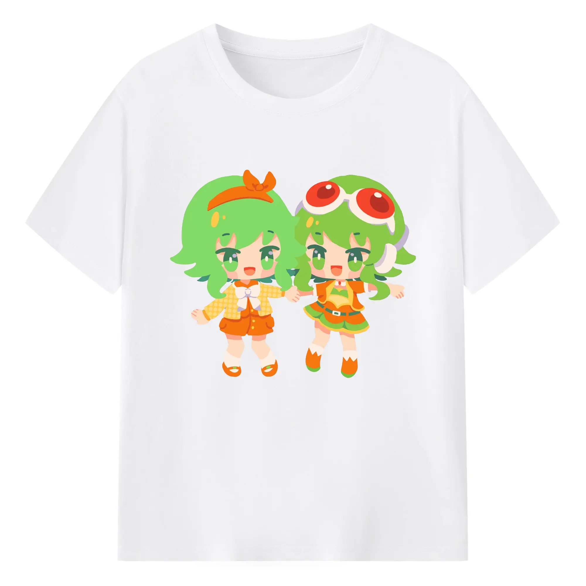 かわいいバーチャル歌手GUMIファン専用 - 綿100％ 半袖Tシャツ ・ フロントプリント ・ 快適 通気性 ・ 日常使い 散歩 スポーツ用