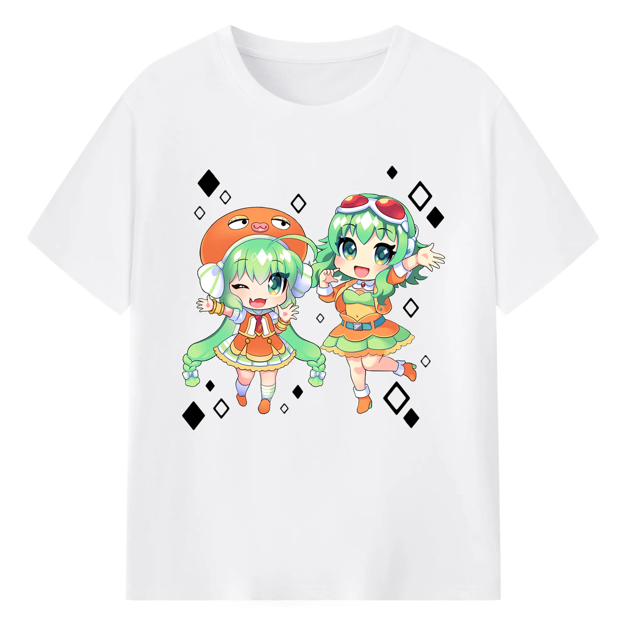 音街ウナMegpoid GUMI - 綿100％ 半袖Tシャツ ・ フロントプリント ・ 快適 通気性 ・ 日常使い 散歩 スポーツ用