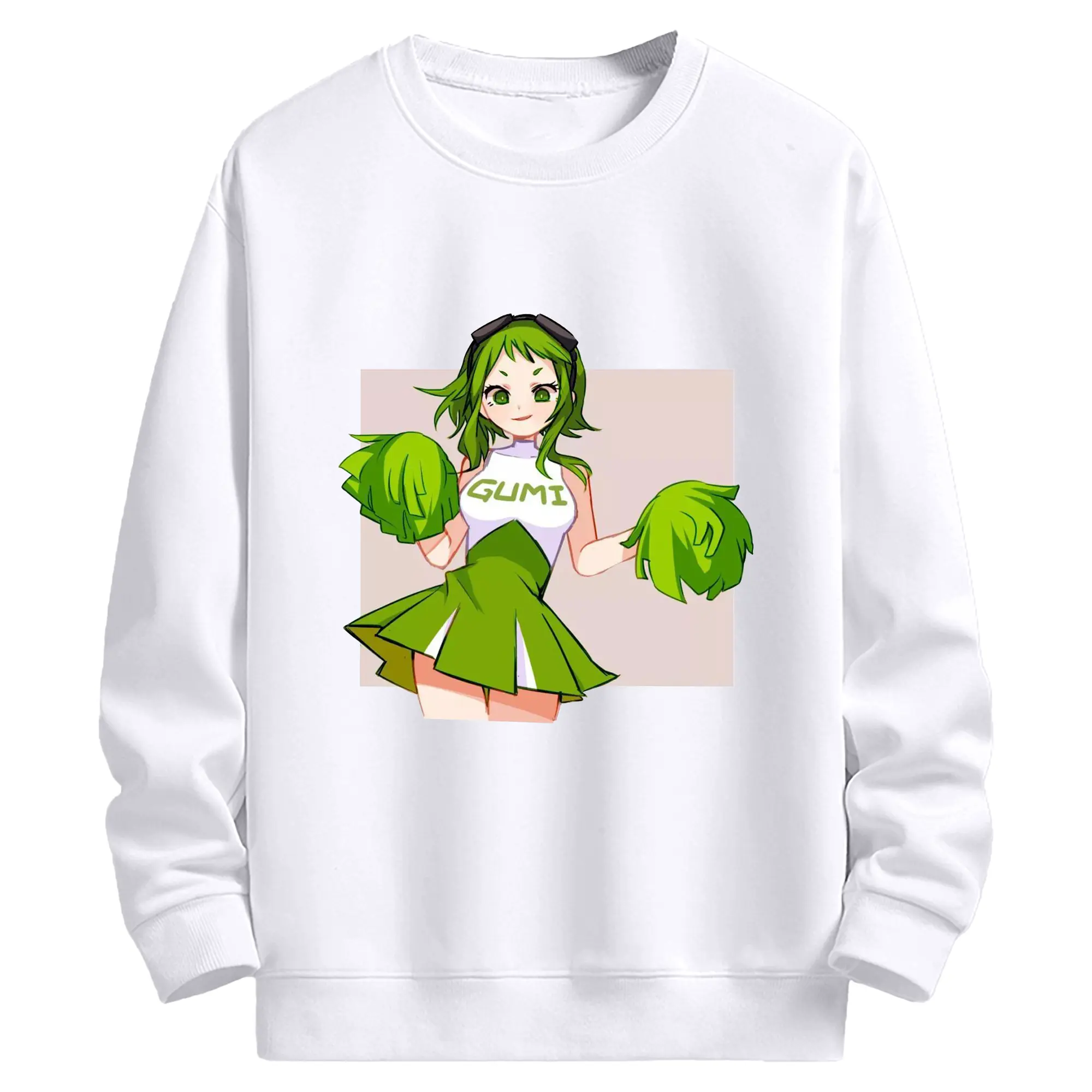 Gumi応援 - 高品質 クルーネック スウェット ・ コットン59％ ポリエステル41％ ・ ユニセックス 長袖 トレーナー ・ カジュアル デイリー スポーツ 散歩用