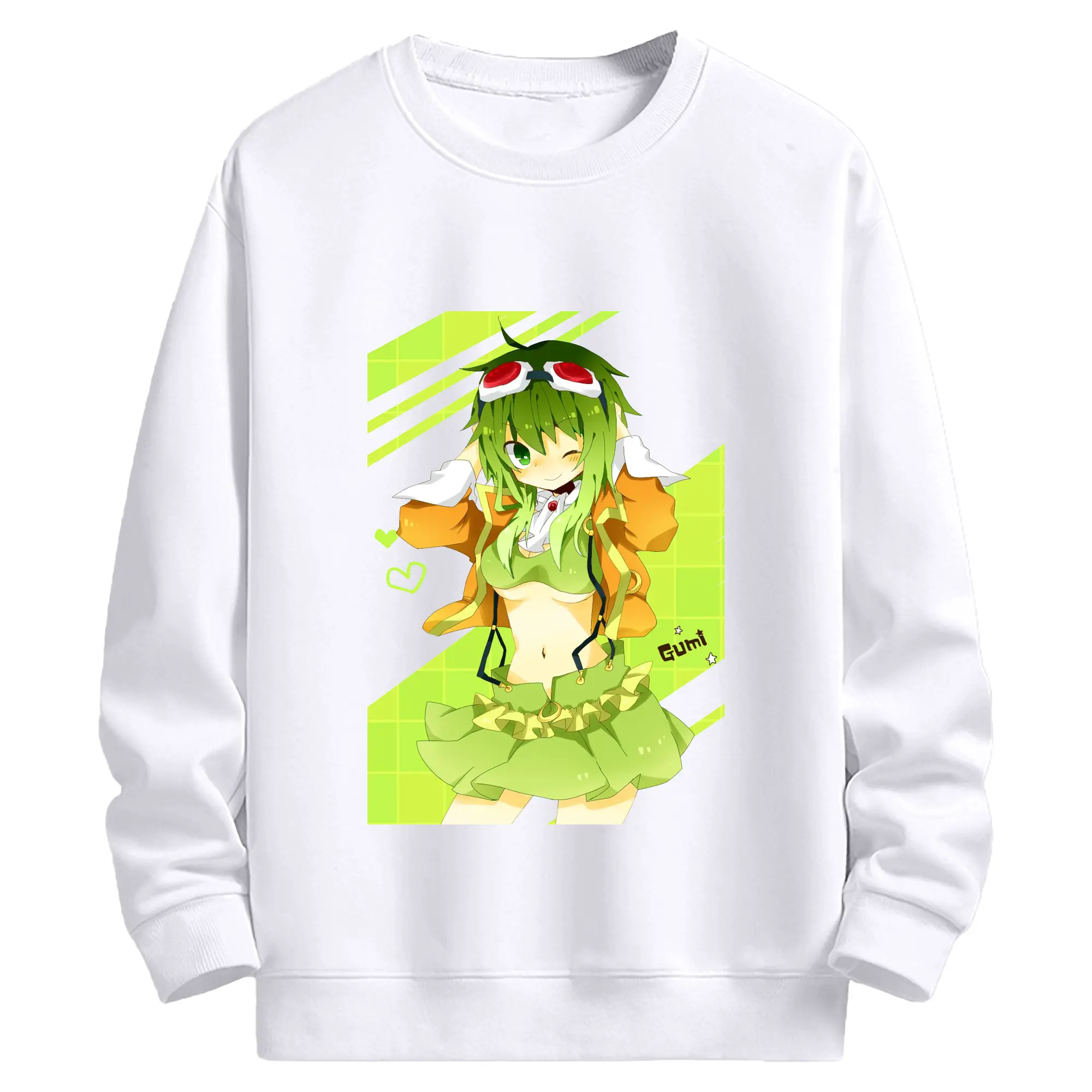 バーチャルアイドル GUMI - 高品質 クルーネック スウェット ・ コットン59％ ポリエステル41％ ・ ユニセックス 長袖 トレーナー ・ カジュアル デイリー スポーツ 散歩用