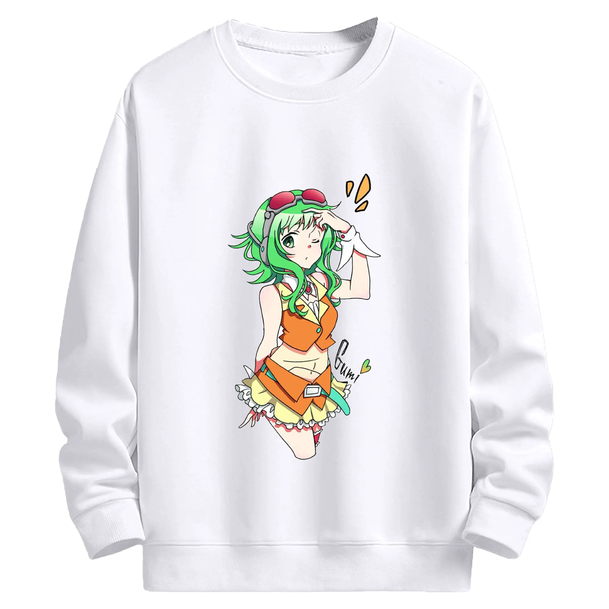 バーチャル歌手GUMI - 高品質 クルーネック スウェット ・ コットン59％ ポリエステル41％ ・ ユニセックス 長袖 トレーナー ・ カジュアル デイリー スポーツ 散歩用