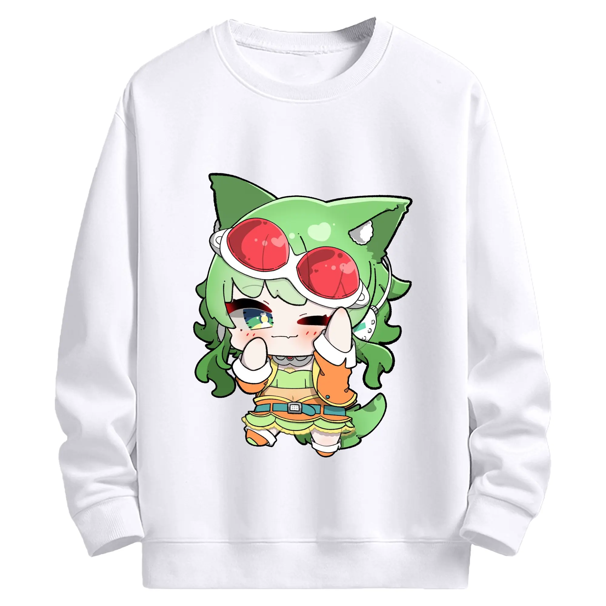 グミMegpoid GUMI - 高品質 クルーネック スウェット ・ コットン59％ ポリエステル41％ ・ ユニセックス 長袖 トレーナー ・ カジュアル デイリー スポーツ 散歩用