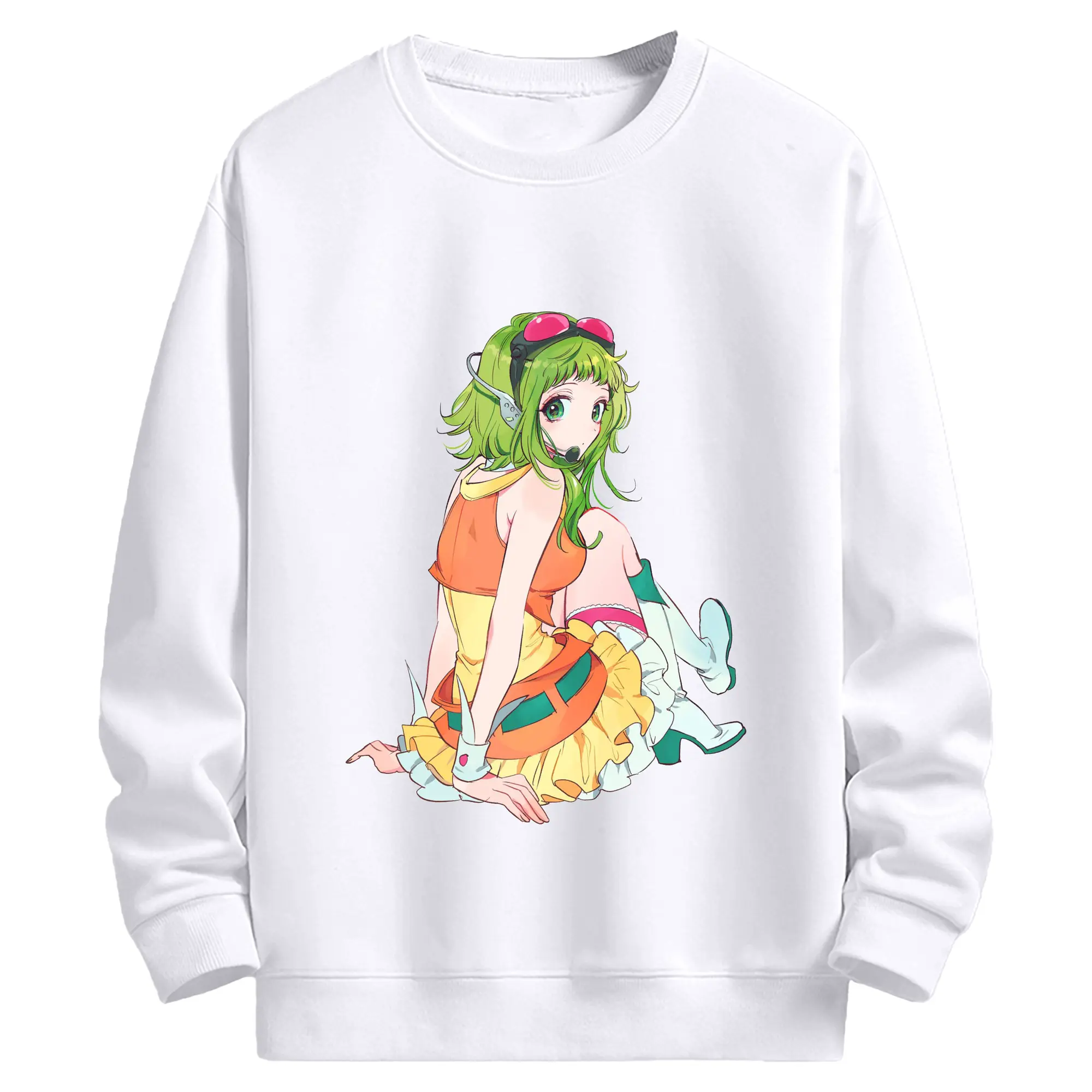 人気バーチャル歌手GUMI - 高品質 クルーネック スウェット ・ コットン59％ ポリエステル41％ ・ ユニセックス 長袖 トレーナー ・ カジュアル デイリー スポーツ 散歩用