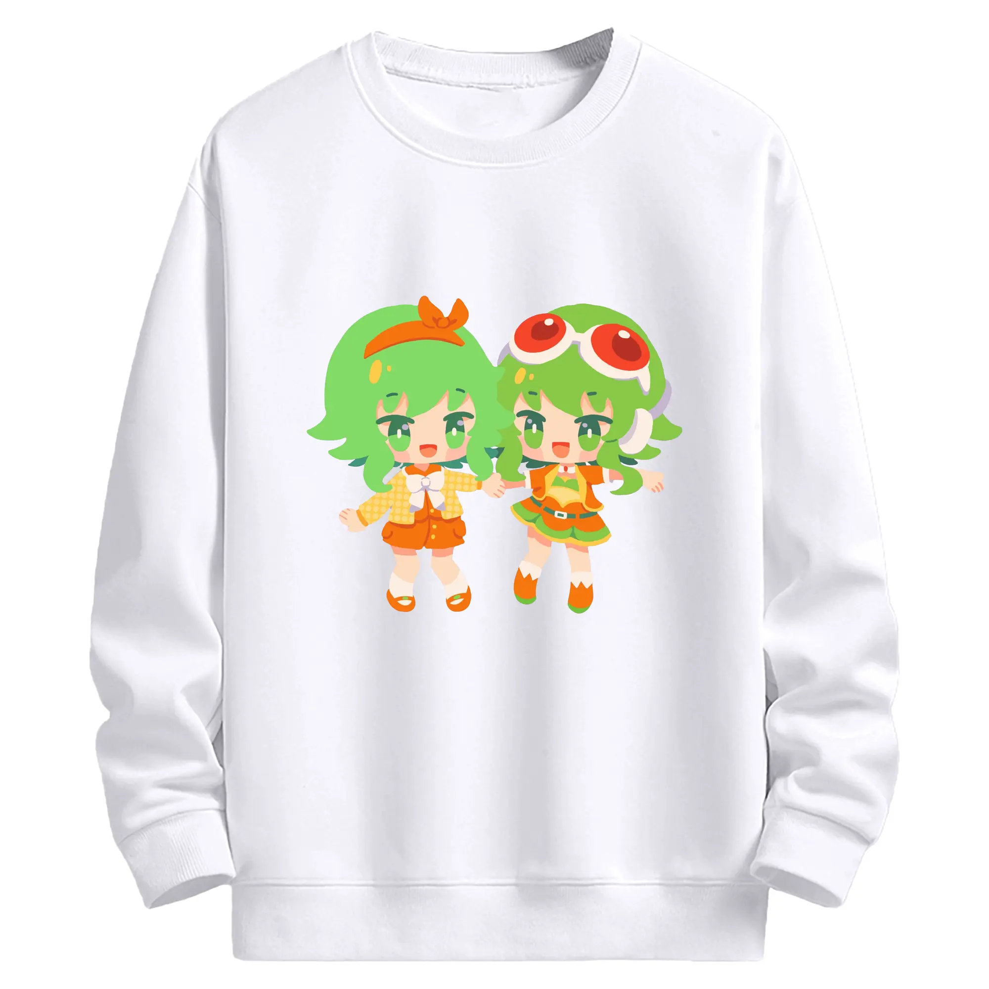 かわいいバーチャル歌手GUMIファン専用 - 高品質 クルーネック スウェット ・ コットン59％ ポリエステル41％ ・ ユニセックス 長袖 トレーナー ・ カジュアル デイリー スポーツ 散歩用