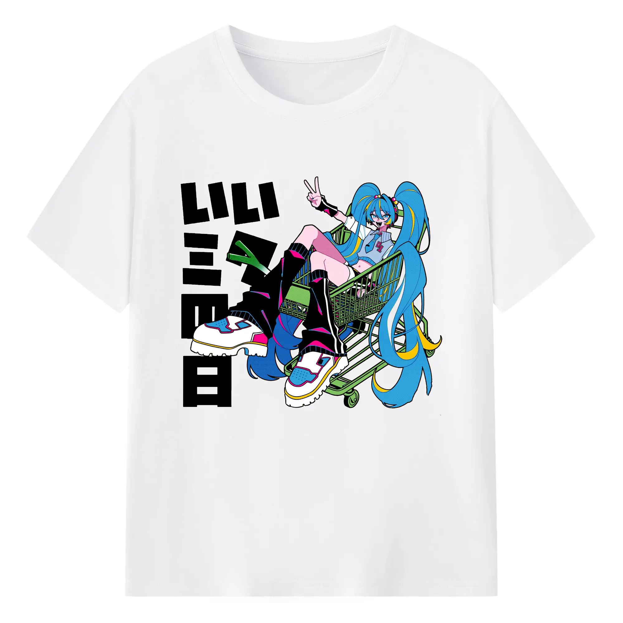 初音ミクいいミクの日01ミク 記念 限定 - 綿100％ 半袖Tシャツ ・ フロントプリント ・ 快適 通気性 ・ 日常使い 散歩 スポーツ用