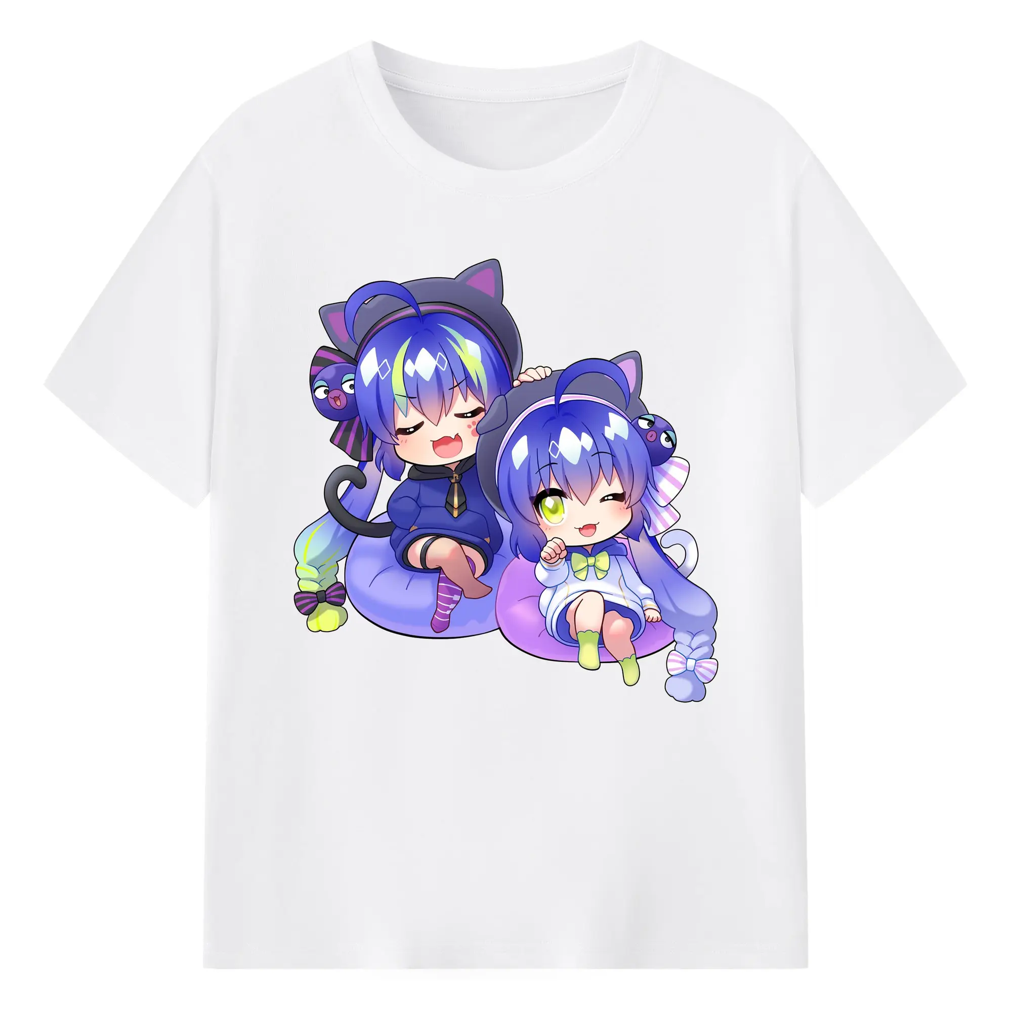 Vocaloid 音街ウナ - 綿100％ 半袖Tシャツ ・ フロントプリント ・ 快適 通気性 ・ 日常使い 散歩 スポーツ用
